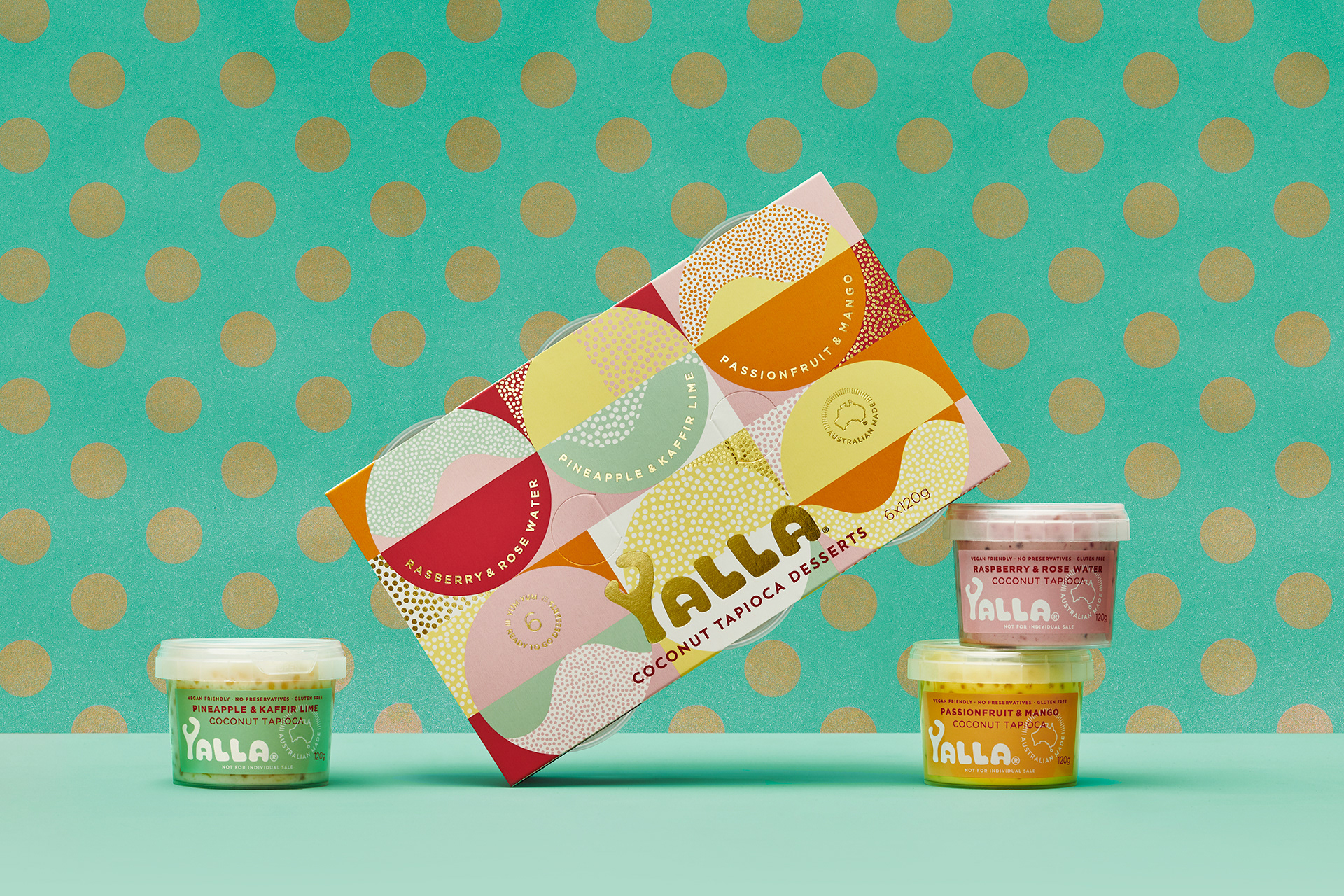 Australian Packaging dessert foil harcus design label design Packaging packaging design premium packaging yalla tapioca