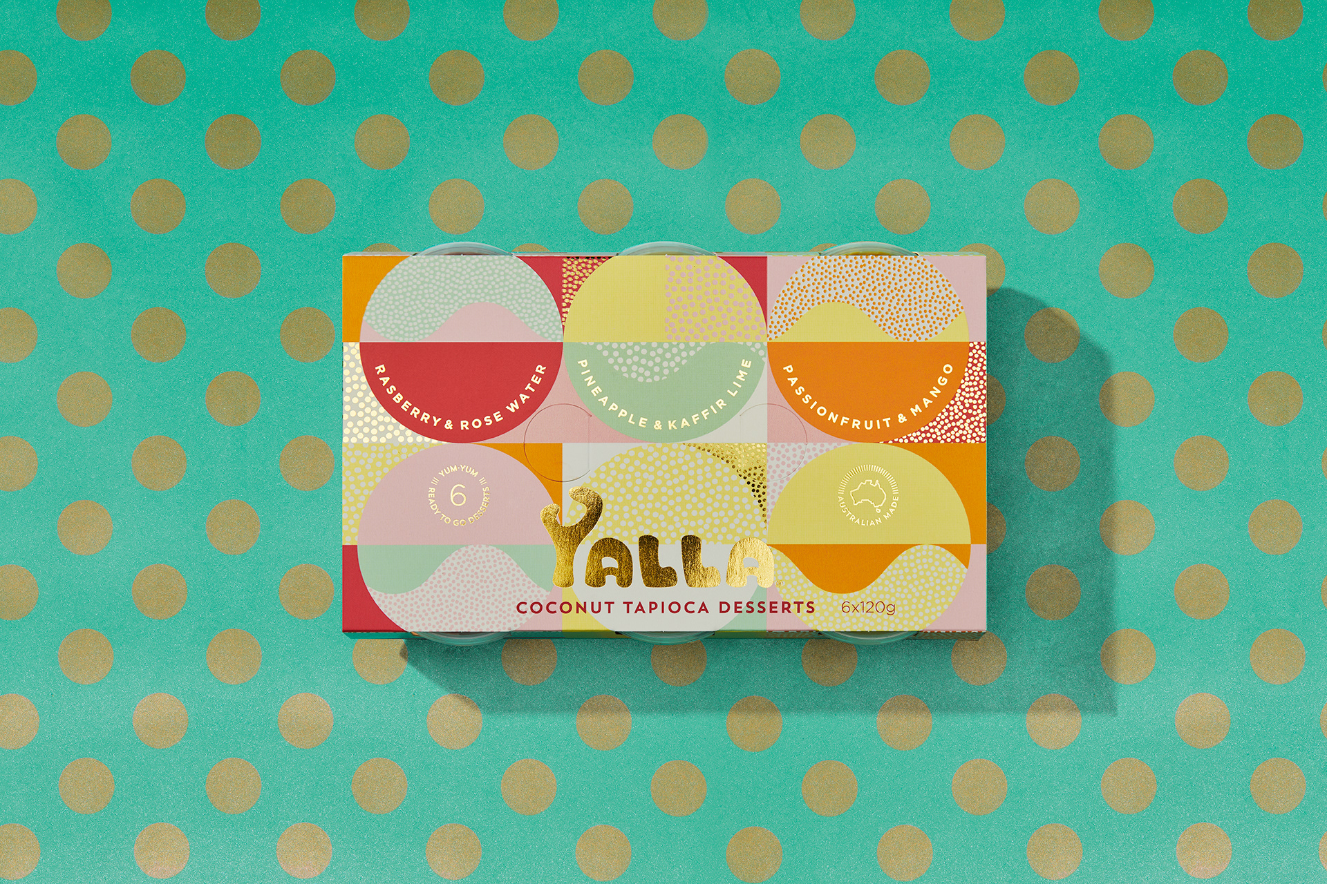 Australian Packaging dessert foil harcus design label design Packaging packaging design premium packaging yalla tapioca