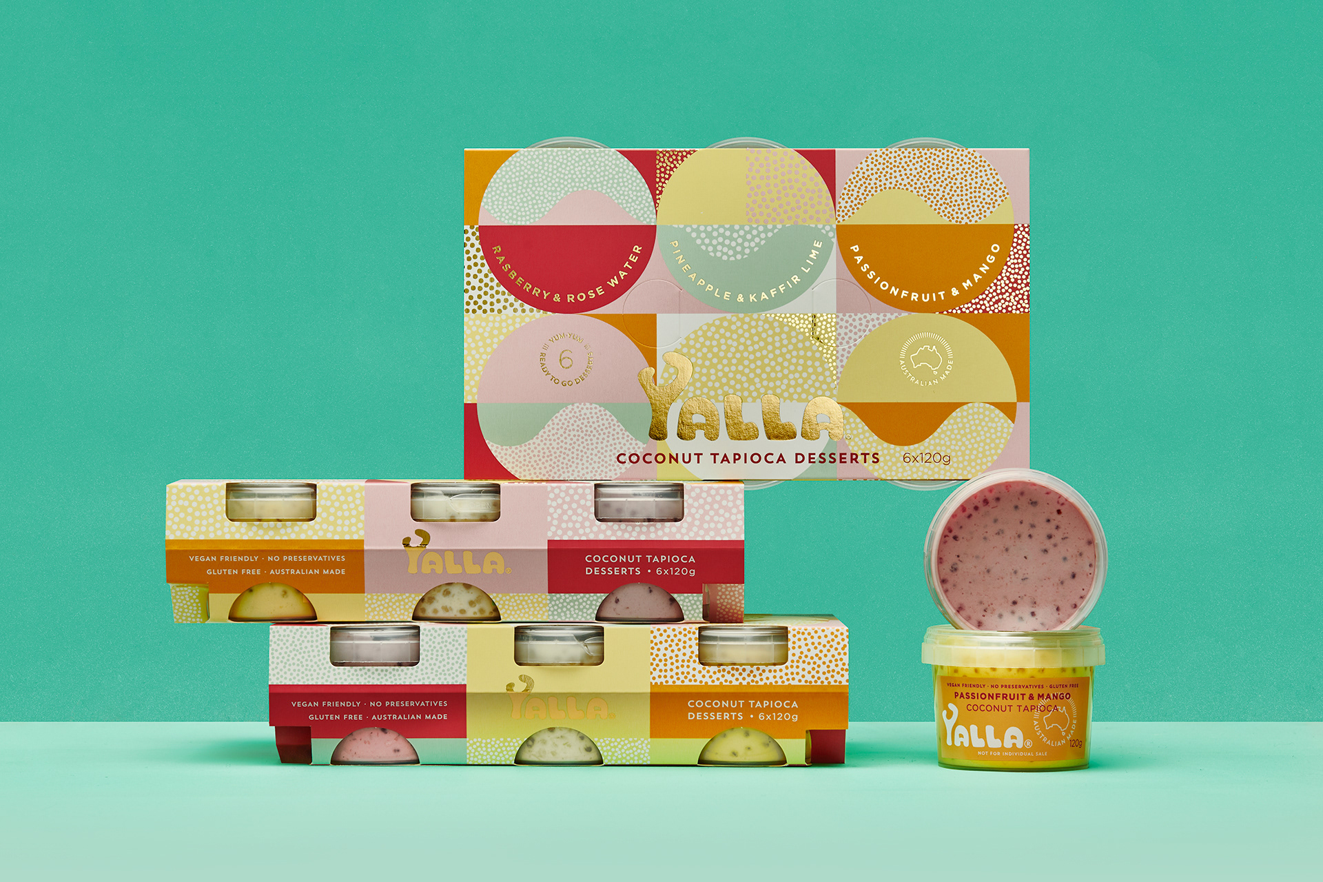 Australian Packaging dessert foil harcus design label design Packaging packaging design premium packaging yalla tapioca