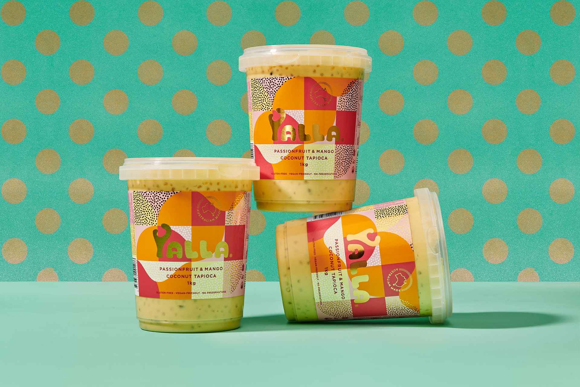 Australian Packaging dessert foil harcus design label design Packaging packaging design premium packaging yalla tapioca