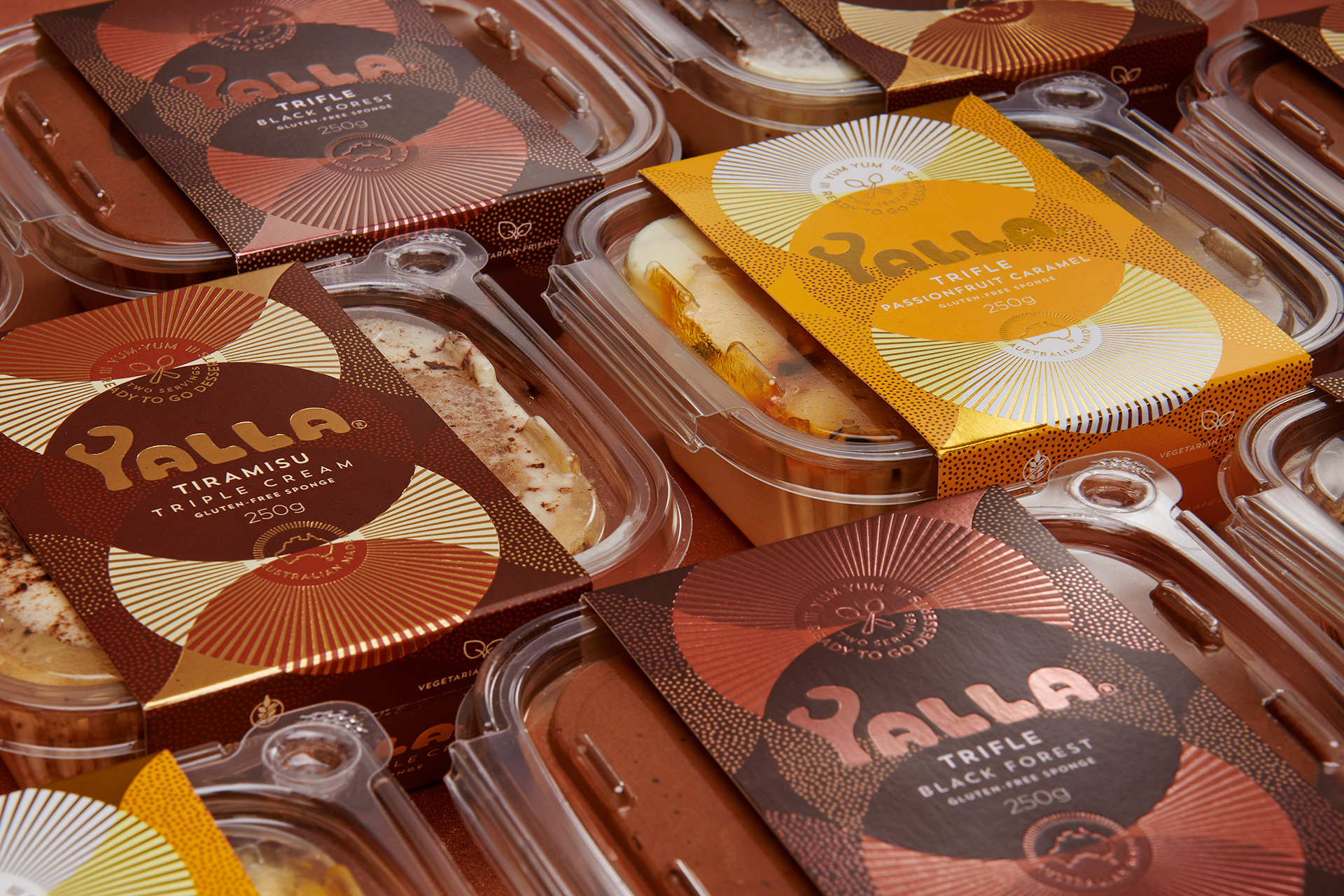 black forest desserts Harcus Packaging packaging design tiramisu yalla harcus design harcusdesign