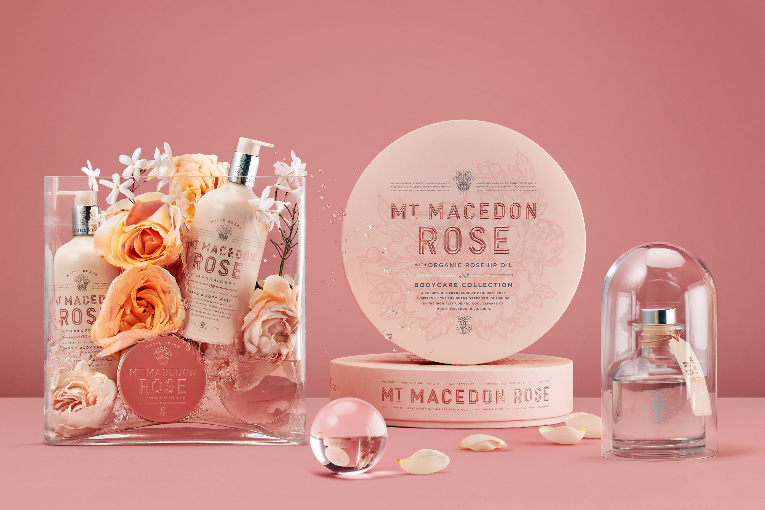 Body care Australian Packaging branding  premium maine beach Fashion  rose Harcus harcus design