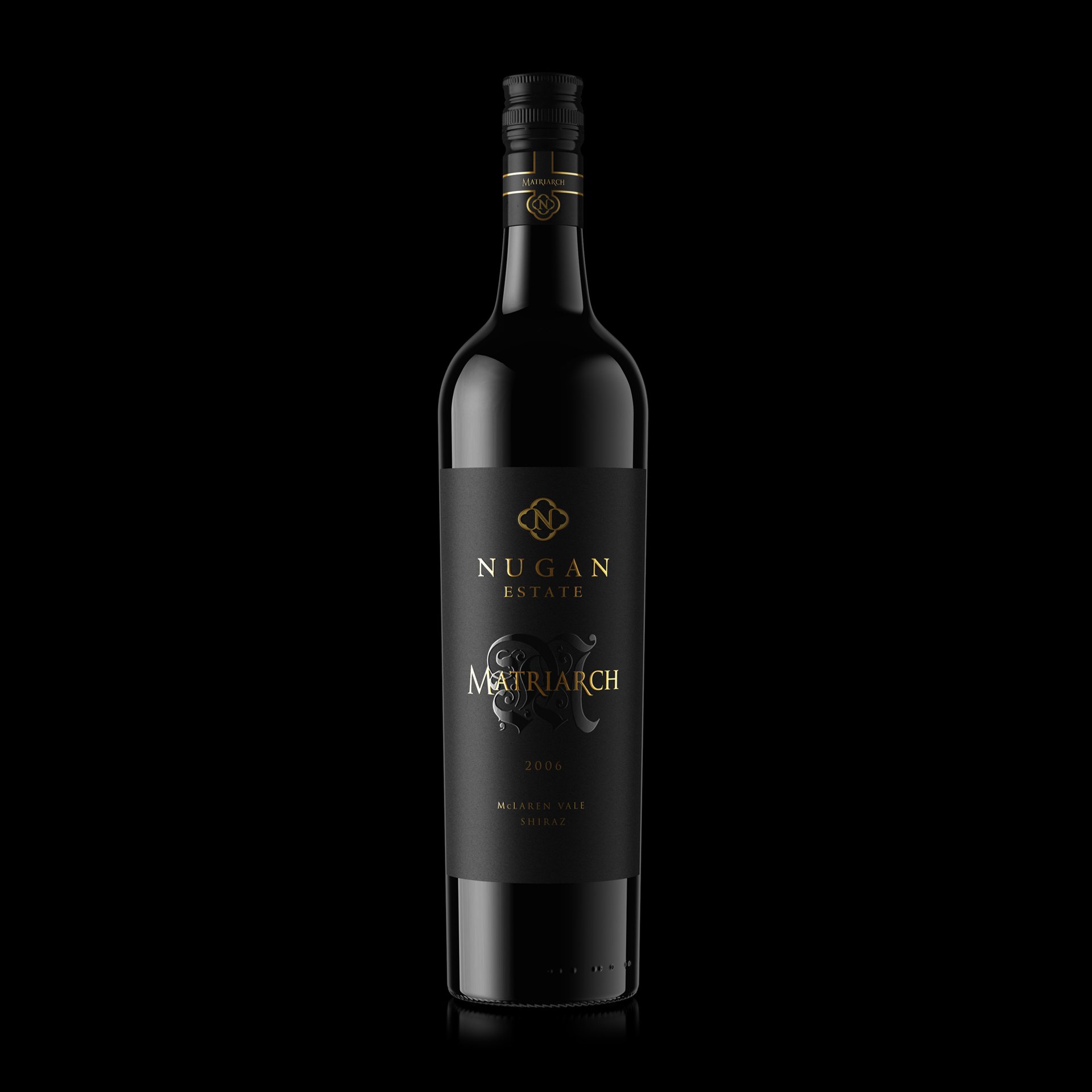 NuganMatriarch wine packaging design bottle