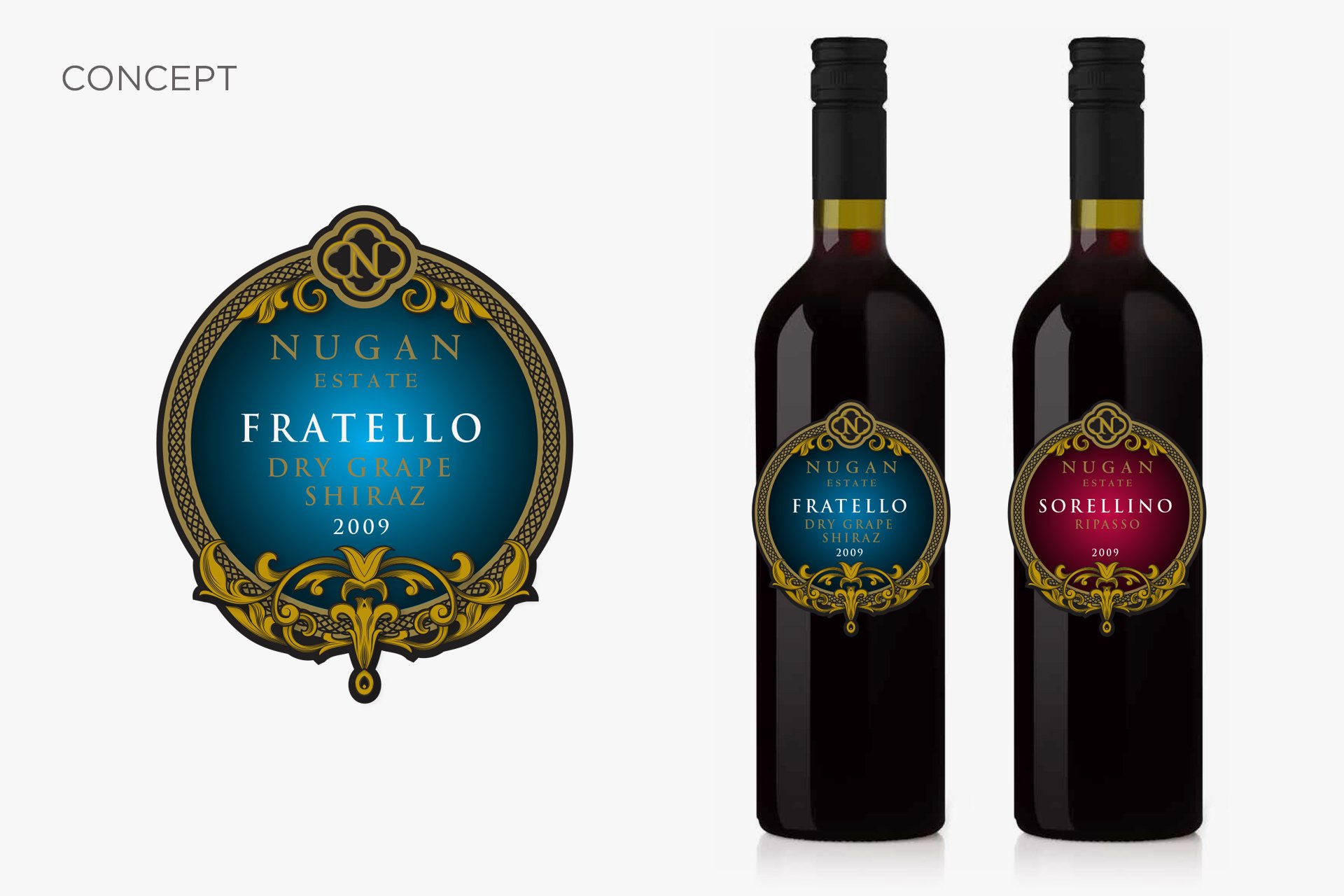 NuganEstateAlfredo wine packaging design CONCEPT