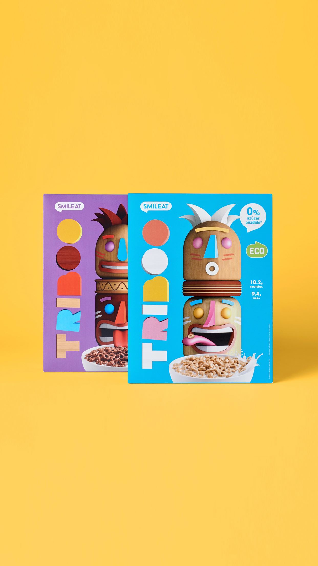 Smileat Triboo es la nueva identidad de la gama infantil de @smileatbaby, pensada para una alimentación saludable de pequeños aventureros. Desde el naming hasta los personajes el concepto gira en torno a los símbolos totémicos que celebran la naturaleza de la tribu. #design #packaging #branding #naming #motion