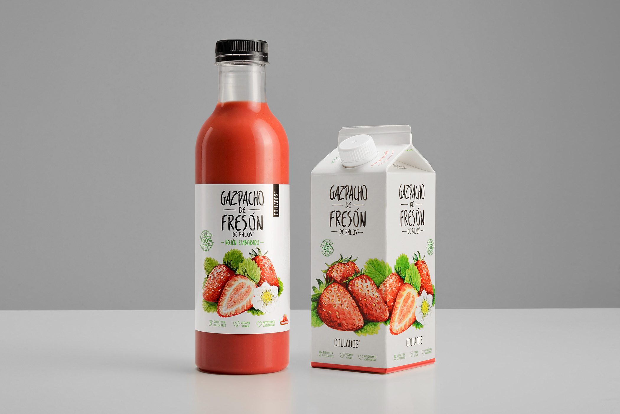 diseño envase Packaging Food  Gazpacho design grafico graphic gourmet ilustracion