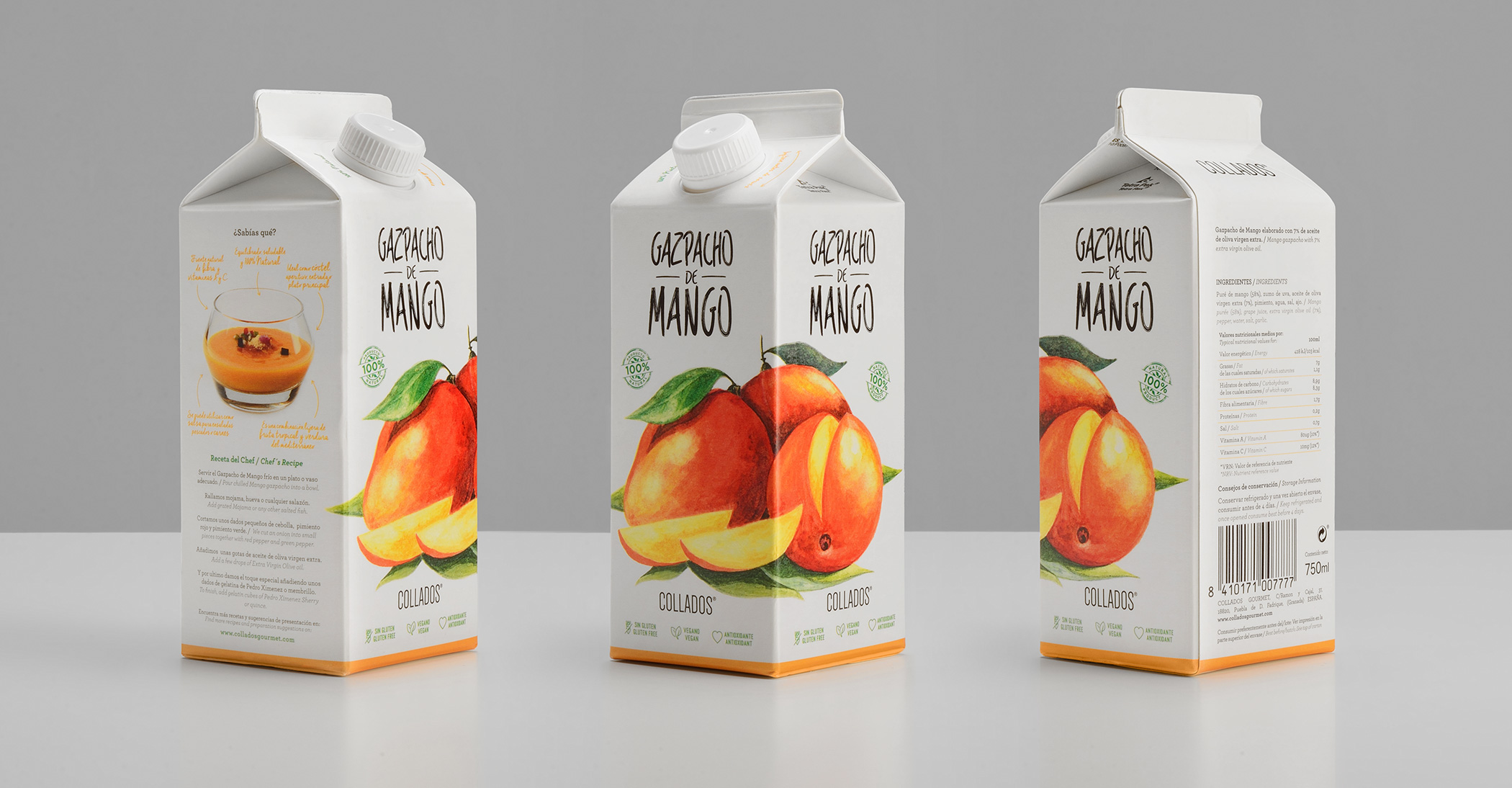 diseño envase Packaging Food  Gazpacho design grafico graphic gourmet ilustracion