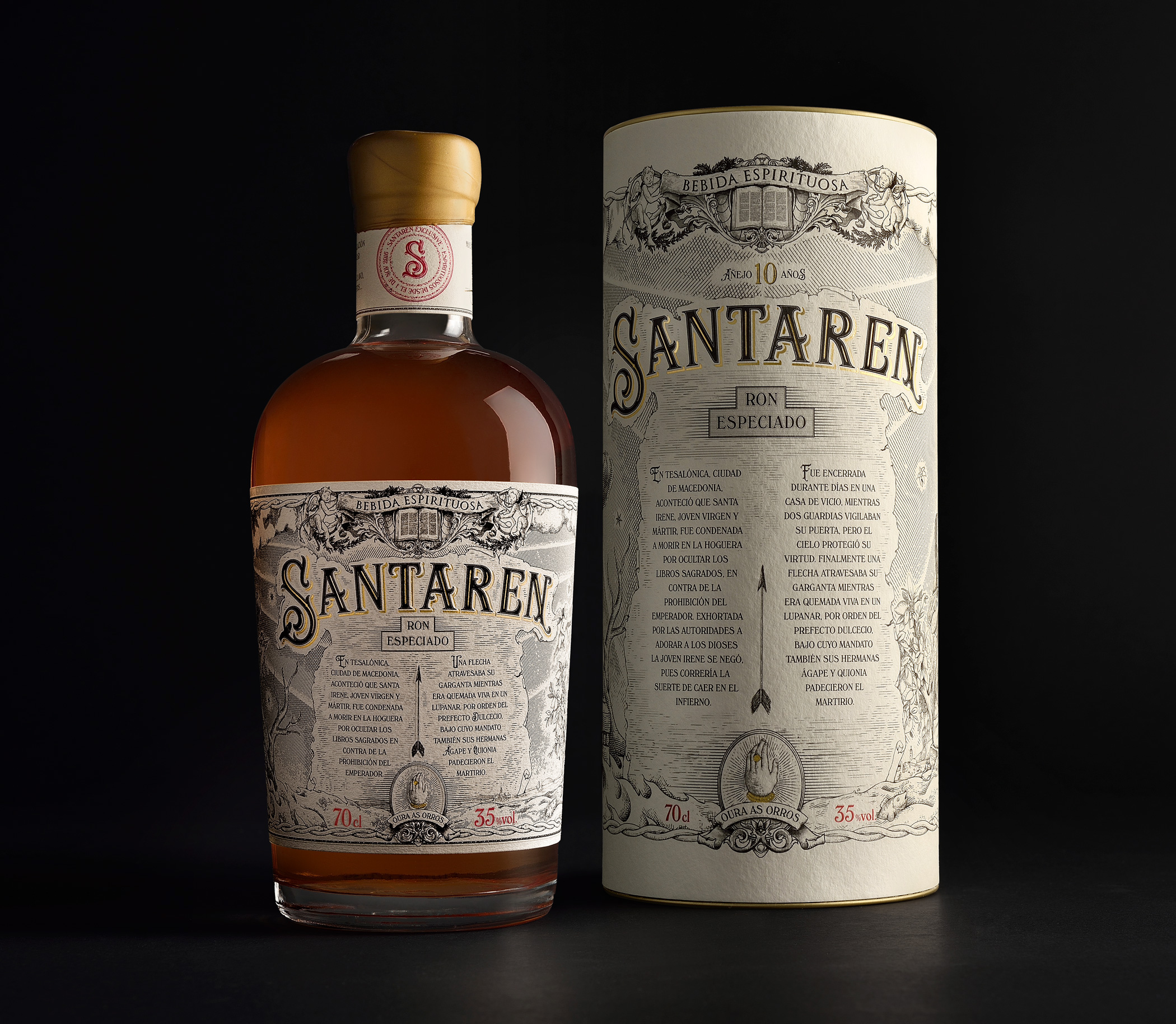 Rum Packaging santaren espirituosa bottlededsign ilustracion grabado engraved ILLUSTRATION  Labeldesign