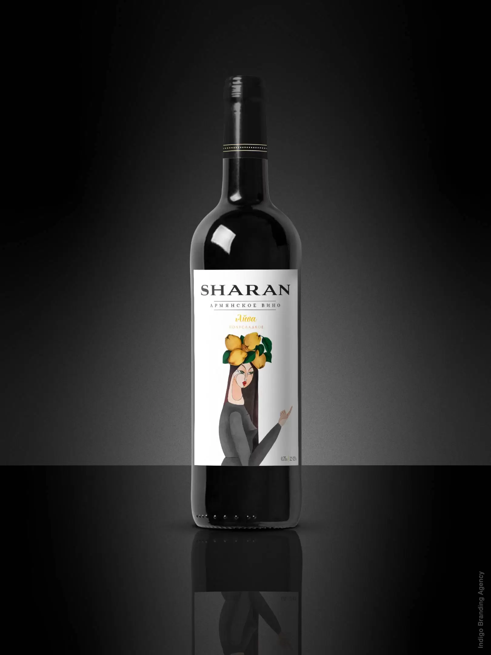 Sharan Fruit Wines branding and labeling by Indigo branding
