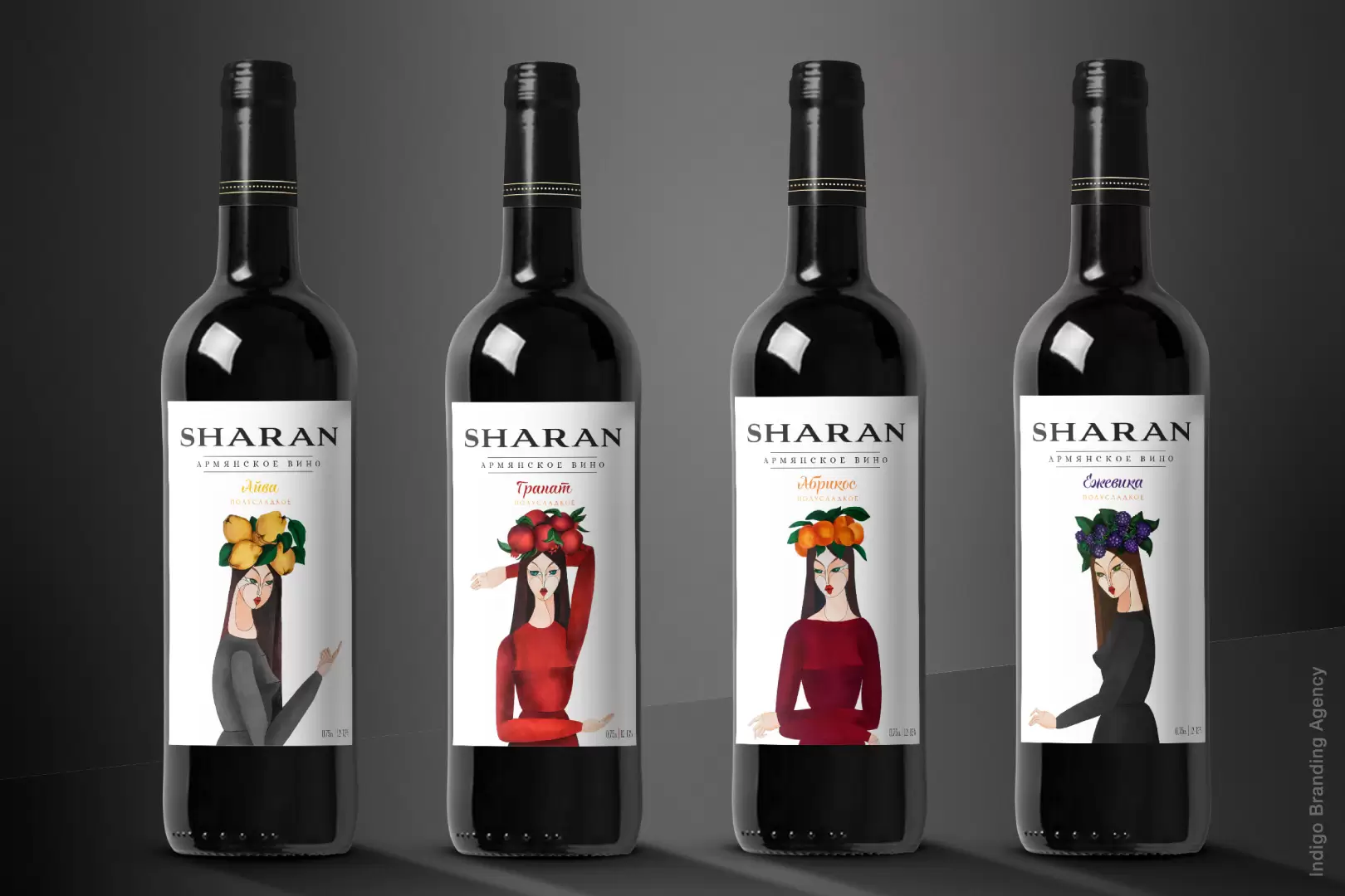 Sharan Fruit Wines branding and labeling by Indigo branding
