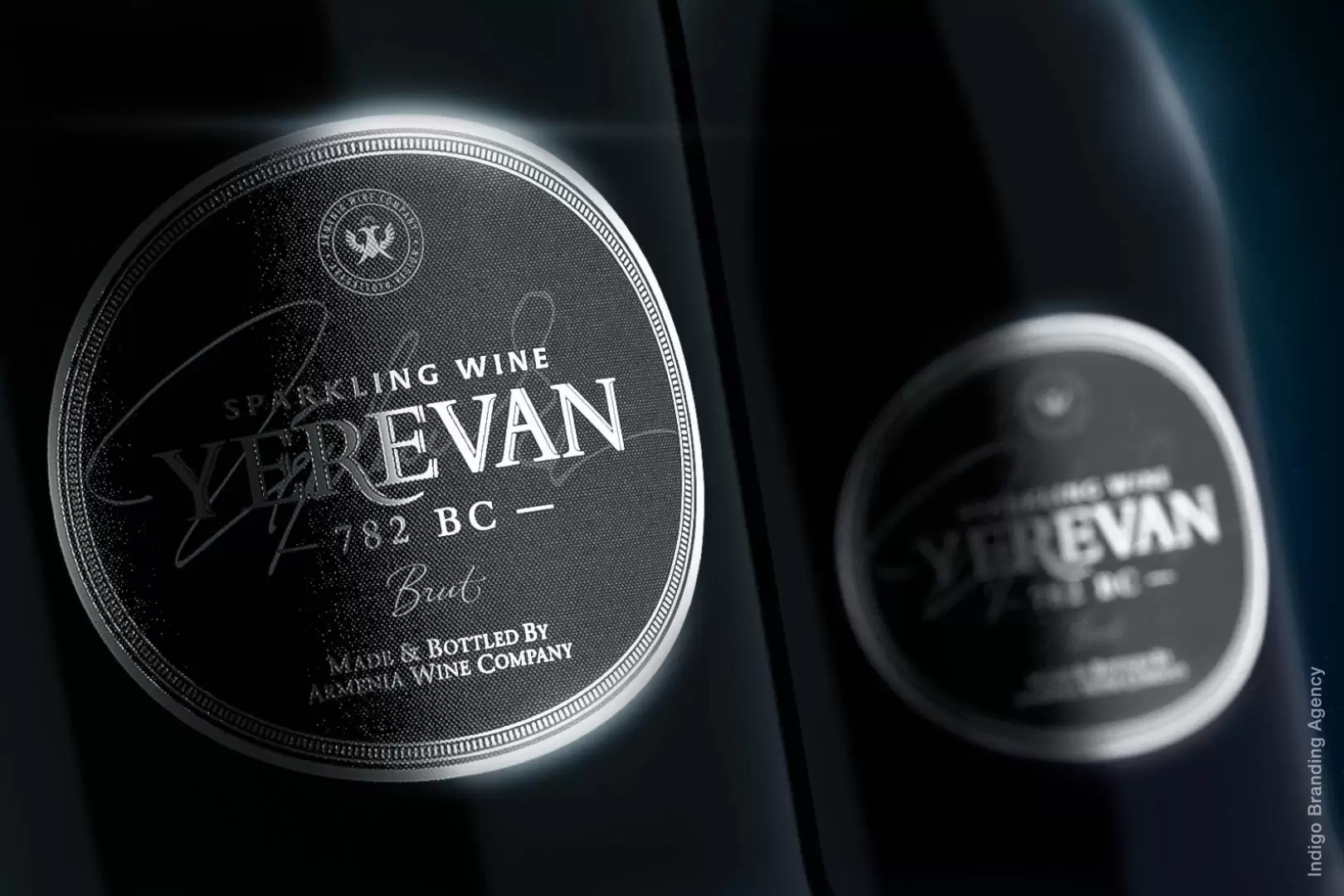 Yerevan Sparkling Wine branding and labeling design by Indigo branding