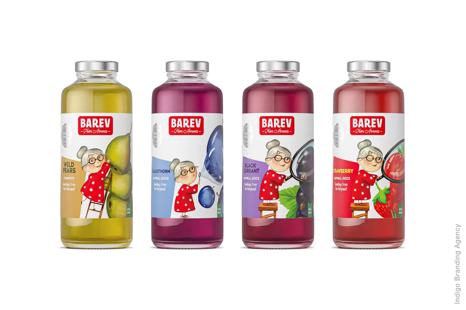 Barev Armenia jams preserves juices branding and packaging design for Hayasy Group by Indigo Branding