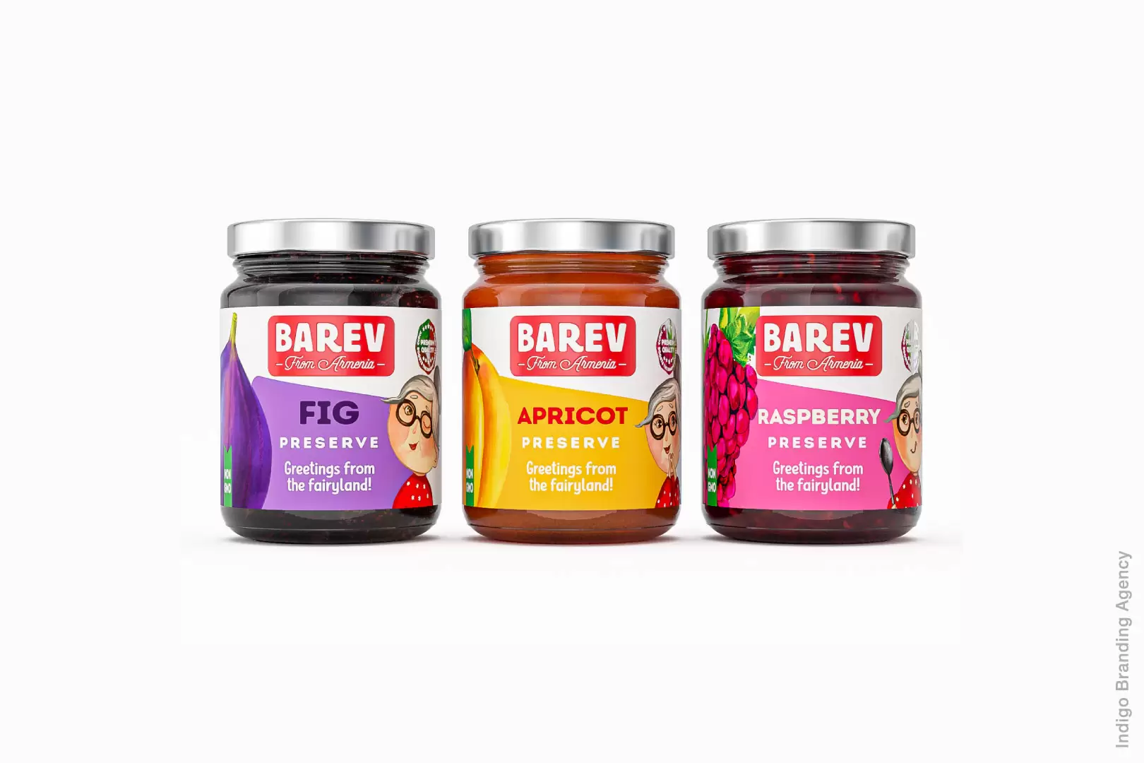 Barev Armenia jams preserves juices branding and packaging design for Hayasy Group by Indigo Branding