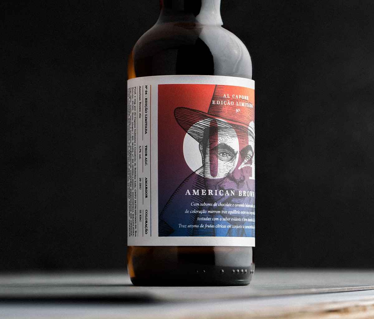 Al Capone Packaging beer craft beer design graphic design  ILLUSTRATION  studiobah Adobe Portfolio