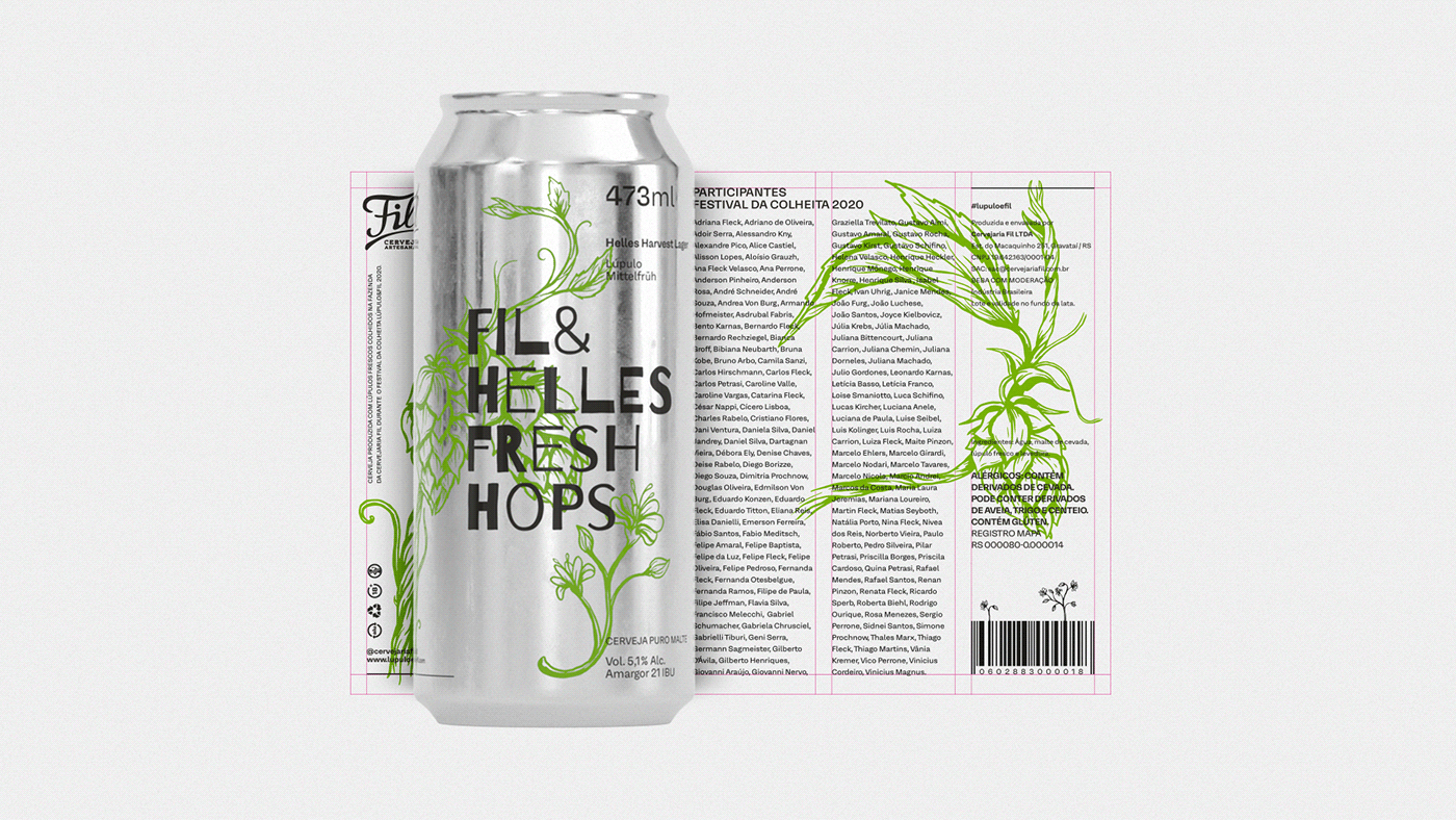 beer craft harvest hops ILLUSTRATION  eco green Packaging