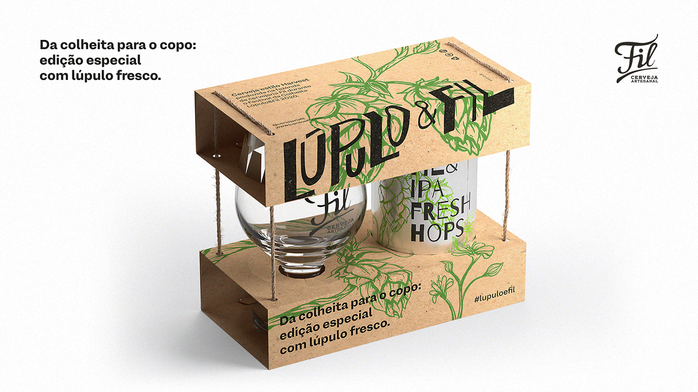 beer craft harvest hops ILLUSTRATION  eco green Packaging