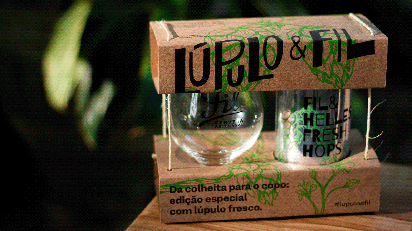 beer craft harvest hops ILLUSTRATION  eco green Packaging