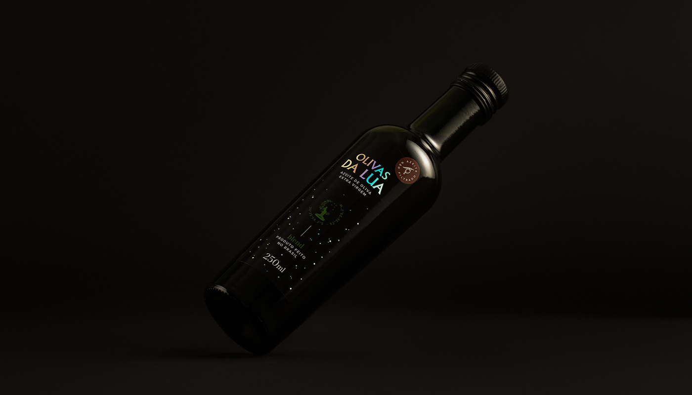 AZEITE bottle Food  Garrafa Label Lua moon olive Packaging embalagem