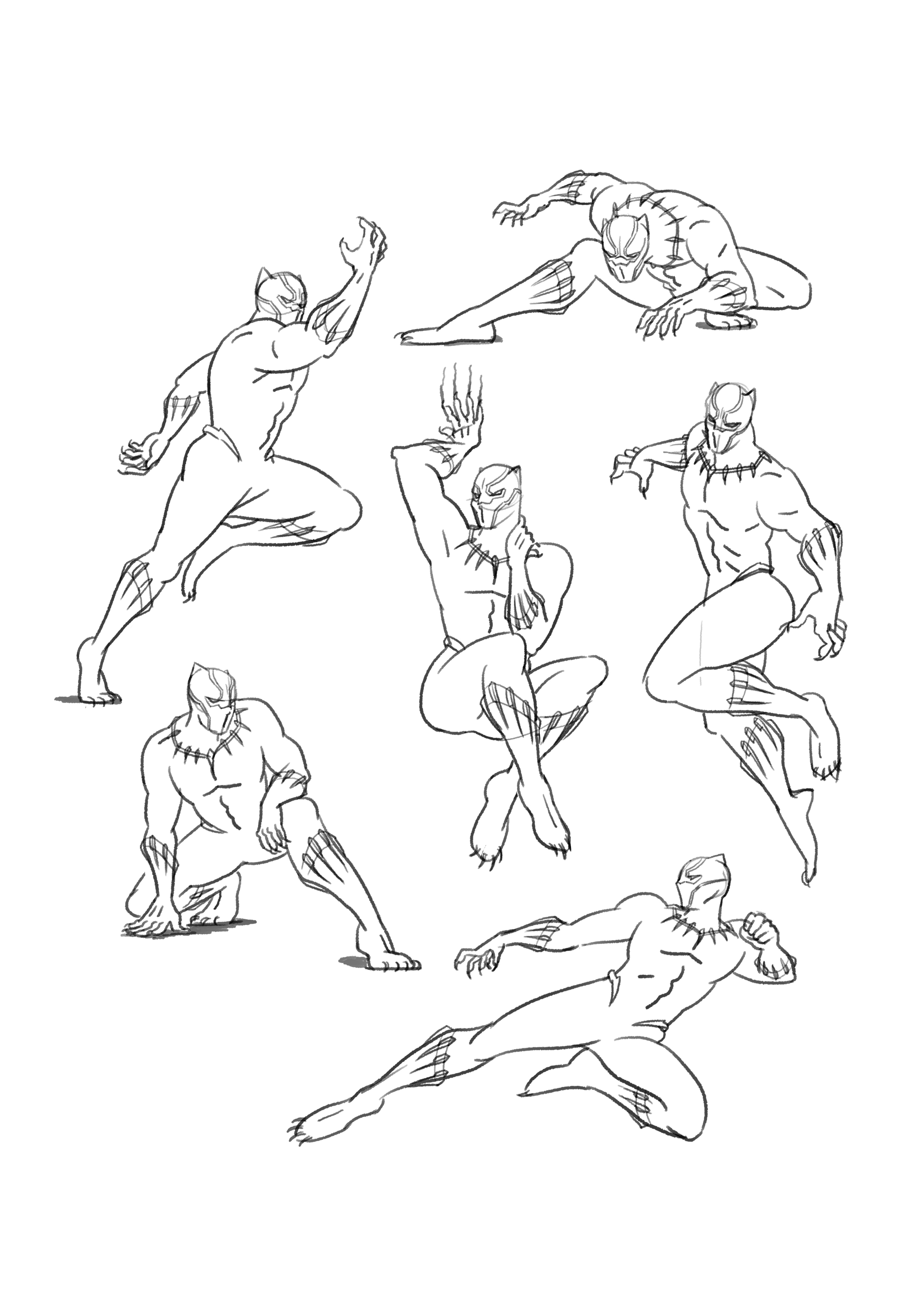 illust ILLUSTRATION  graphic design  Character design artwork Fan Art our own night marvel BLACKPANTHER