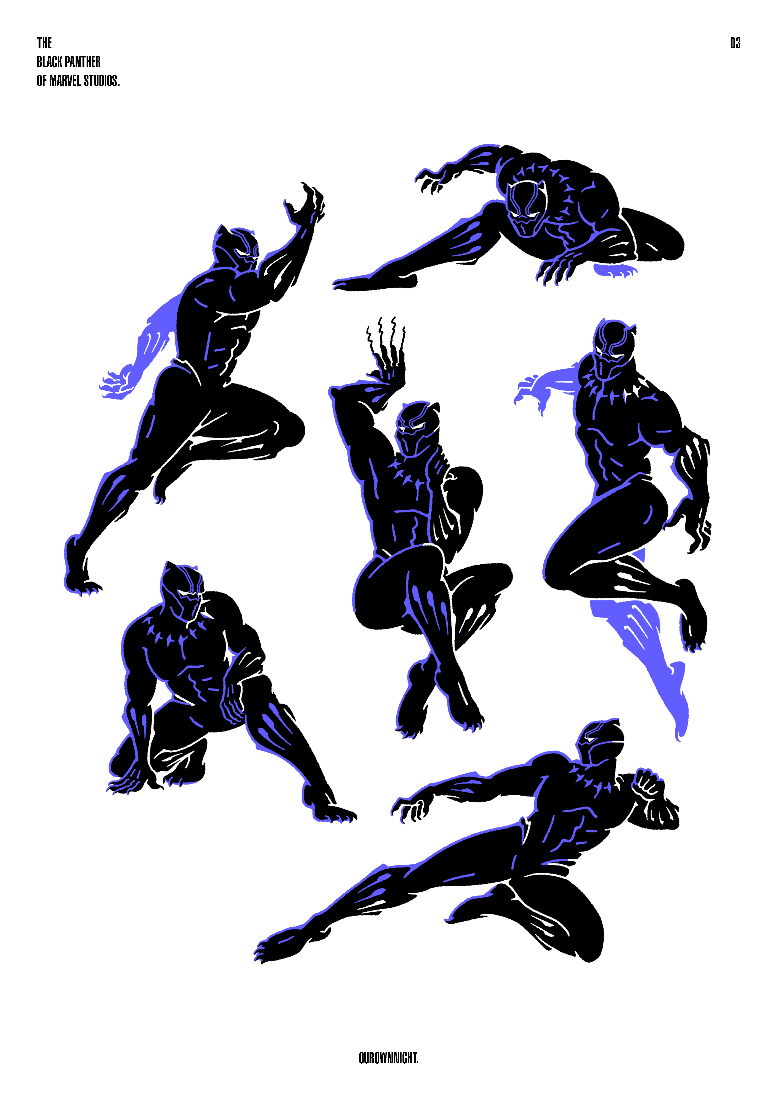 illust ILLUSTRATION  graphic design  Character design artwork Fan Art our own night marvel BLACKPANTHER