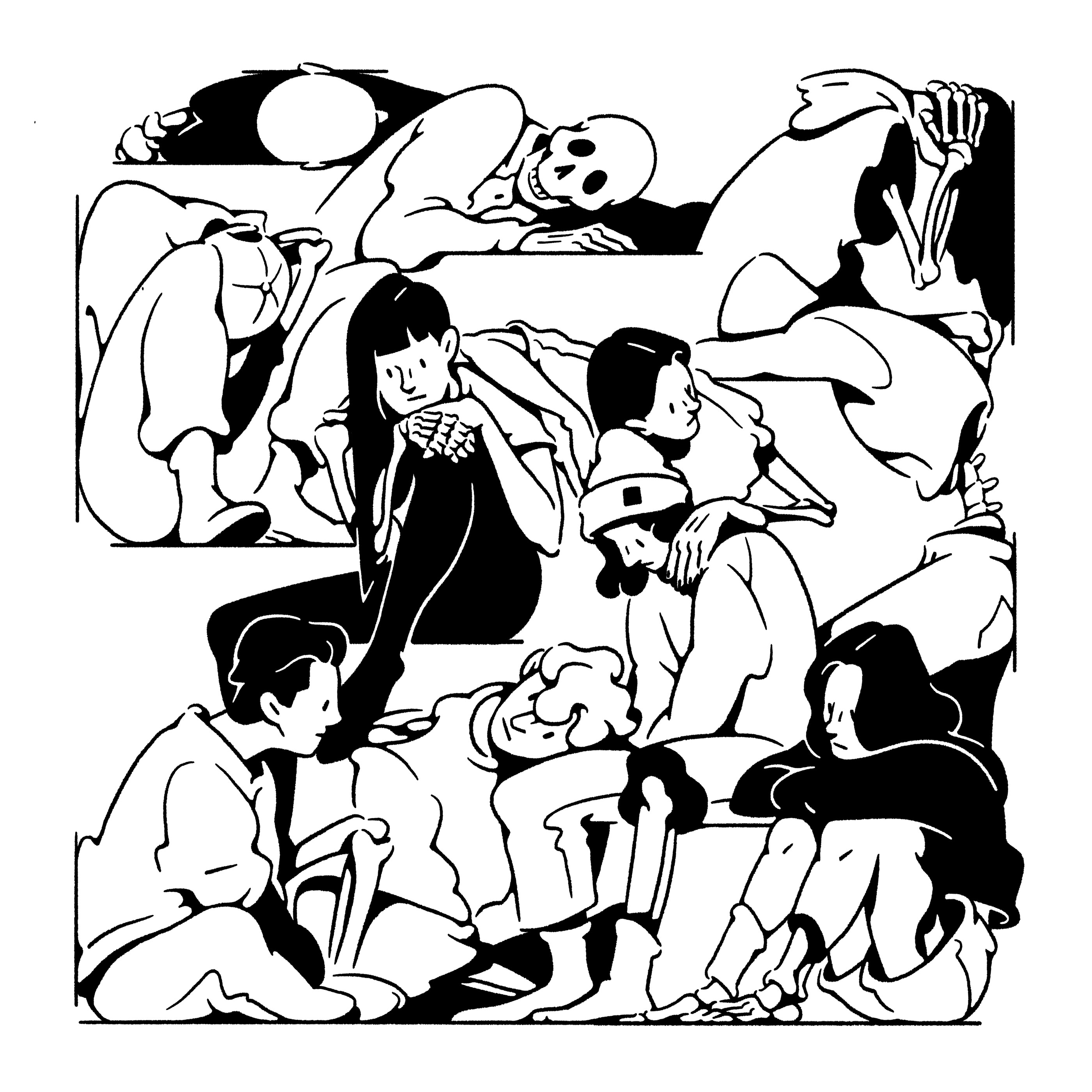 illust ILLUSTRATION  graphic design  Character design artwork Drawing  our own night burnout syndrome