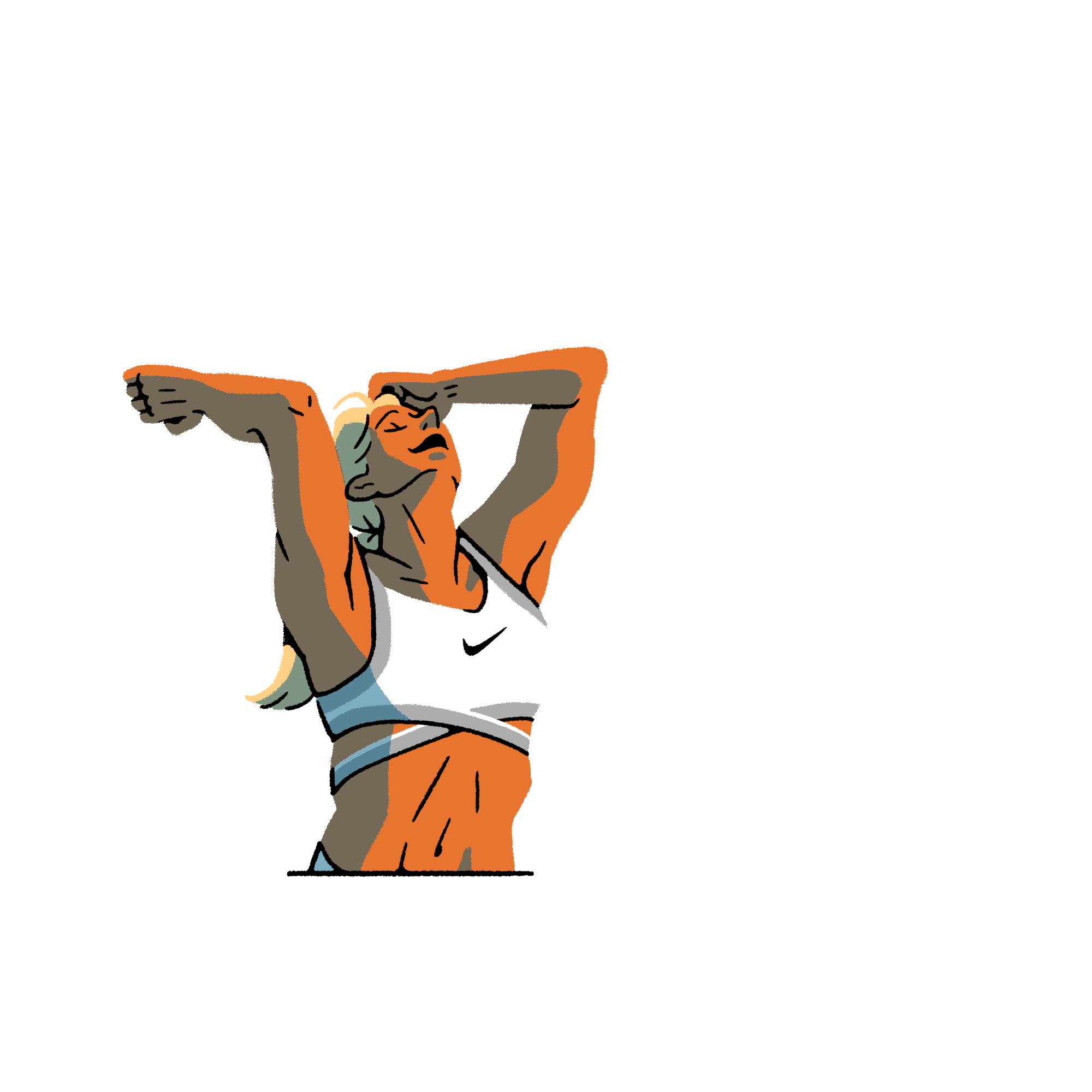 illust ILLUSTRATION  graphic design  gif Nike nikewomen women's day artwork motion design