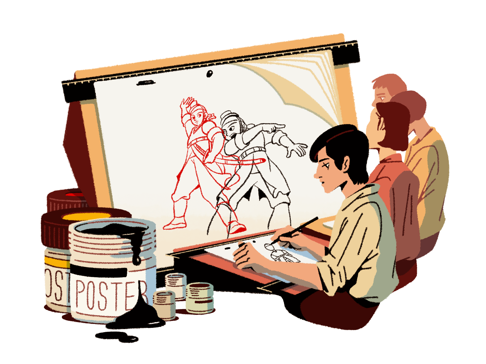 illust ILLUSTRATION  graphic design Logo Design NAVER HONG GIL DONG artwork Drawing  motion design