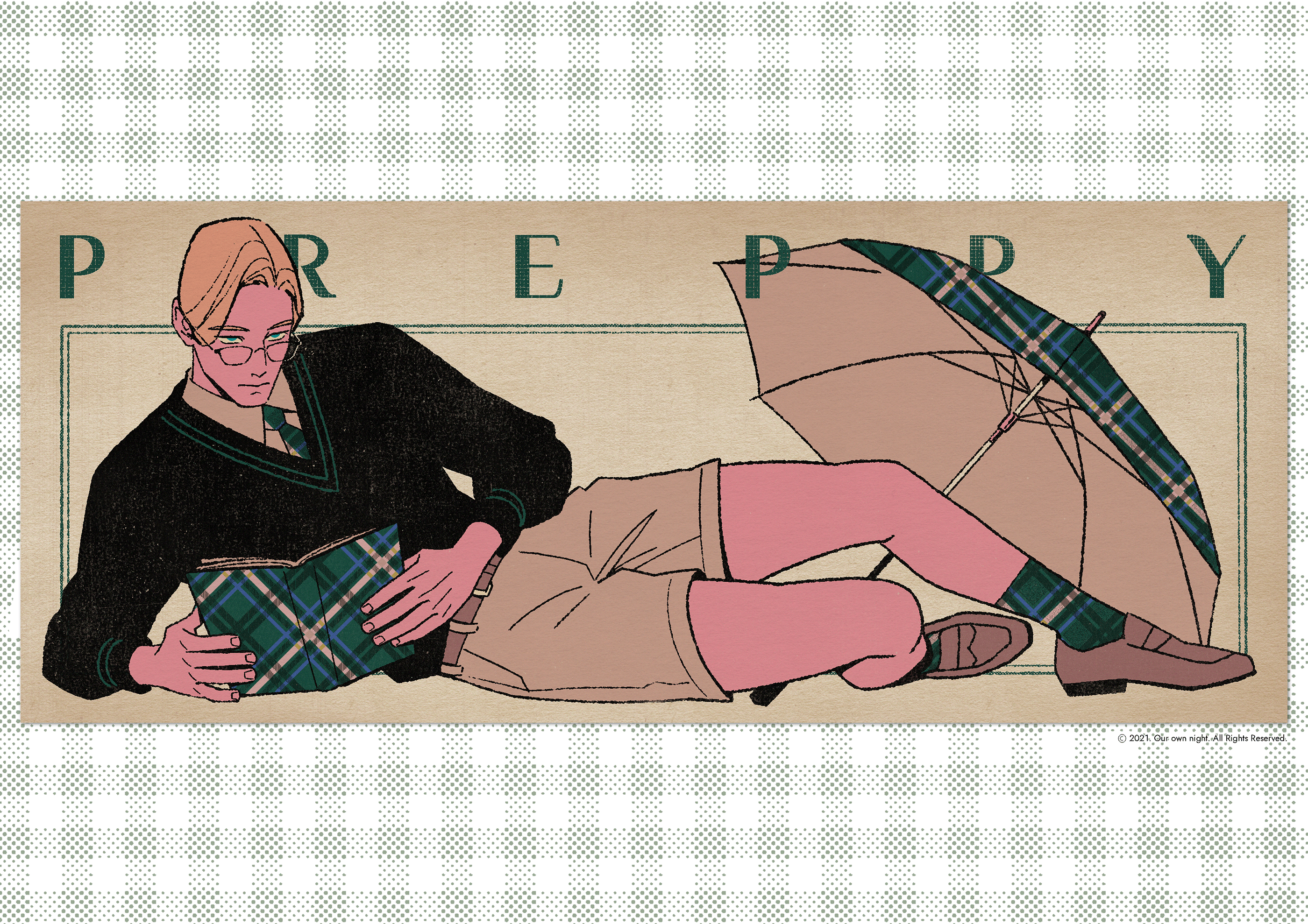 artwork Character design graphic design  illust ILLUSTRATION  look preppy Retro vintage