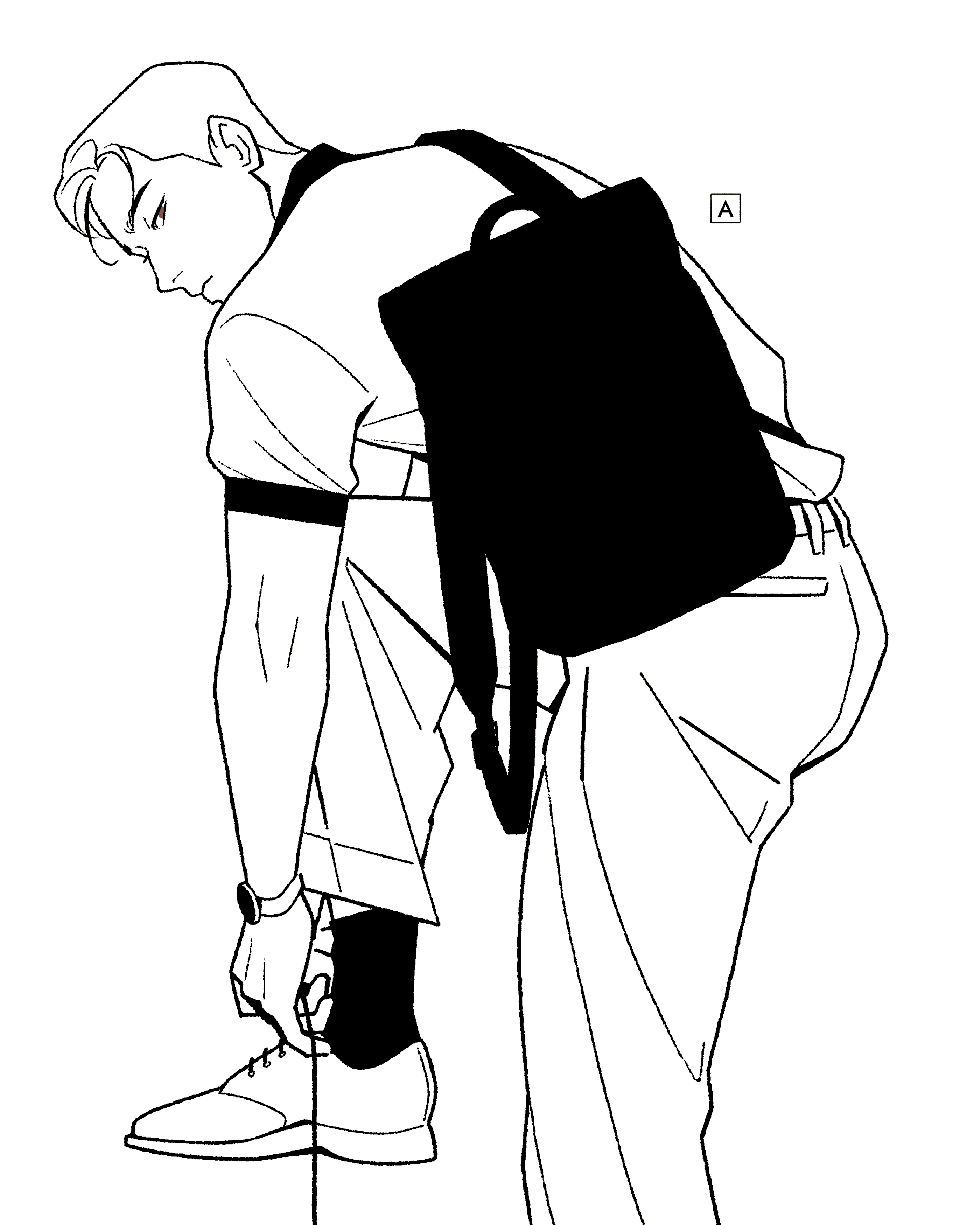artwork backpack Character concept design graphic design  illust ILLUSTRATION  Retro vintage