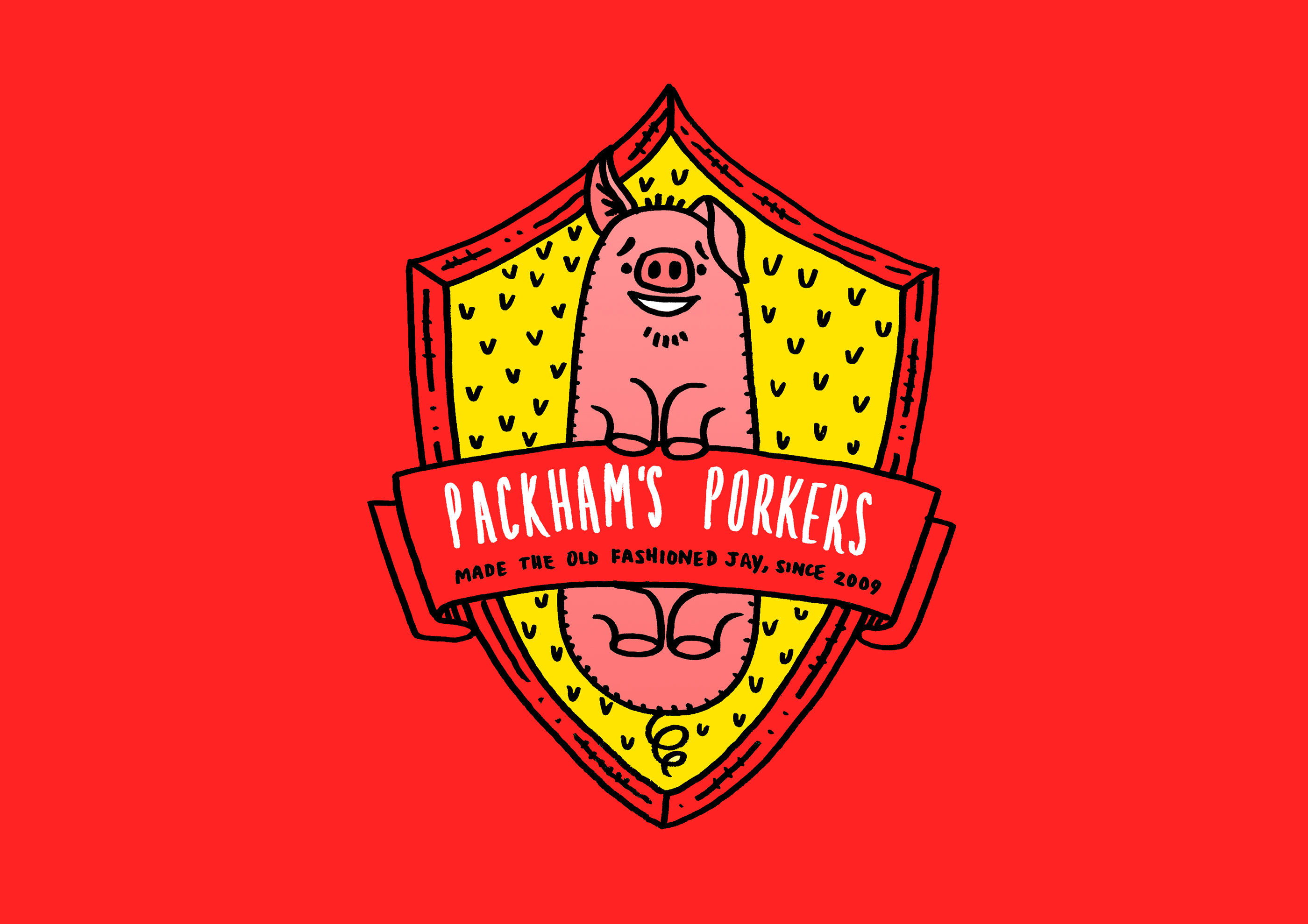 sausages brand Pack illo pen doodle pencil Illustrator mrwoodywoods handdrawn colour drawn hand type