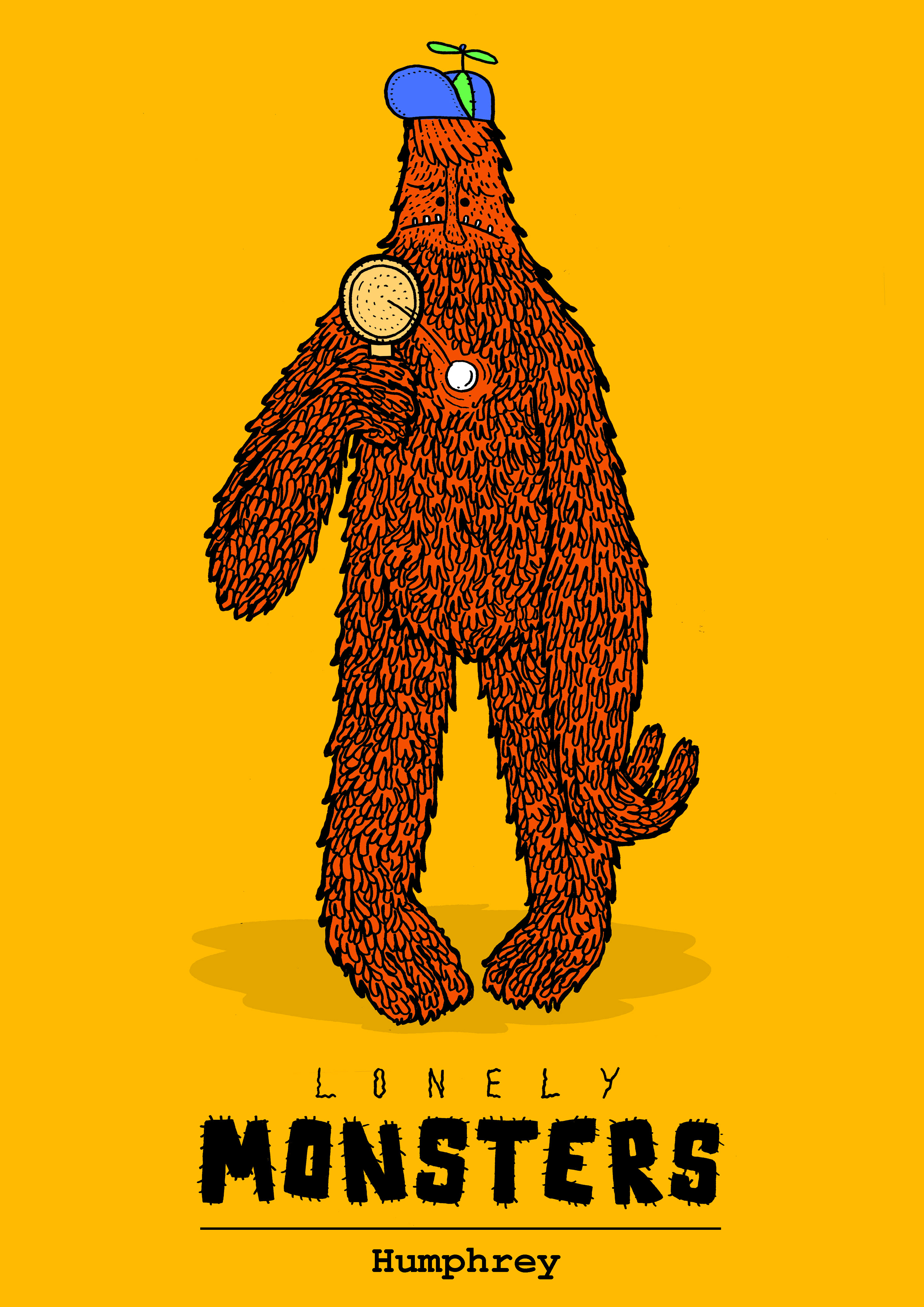 lonely monsters illo pen doodle pencil Illustrator mrwoodywoods handdrawn colour drawn hand