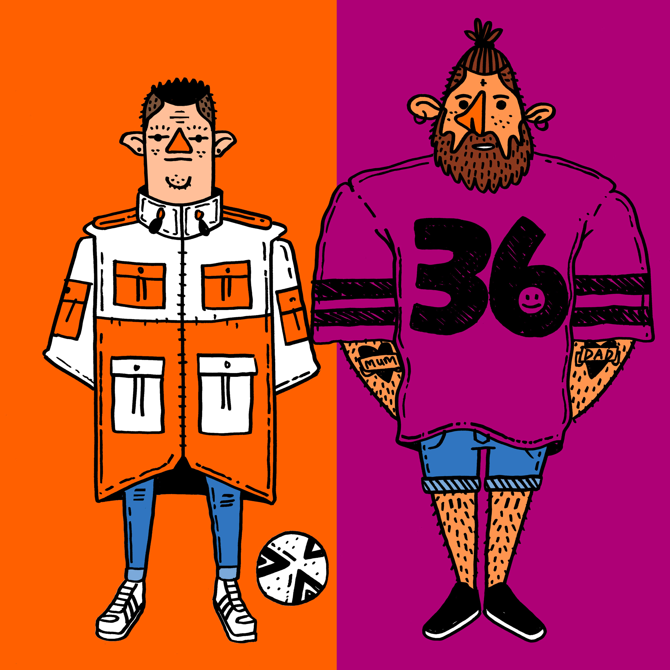 footasylum sneak trainers ink doodle illo kicks freaks Nike fashiondesign