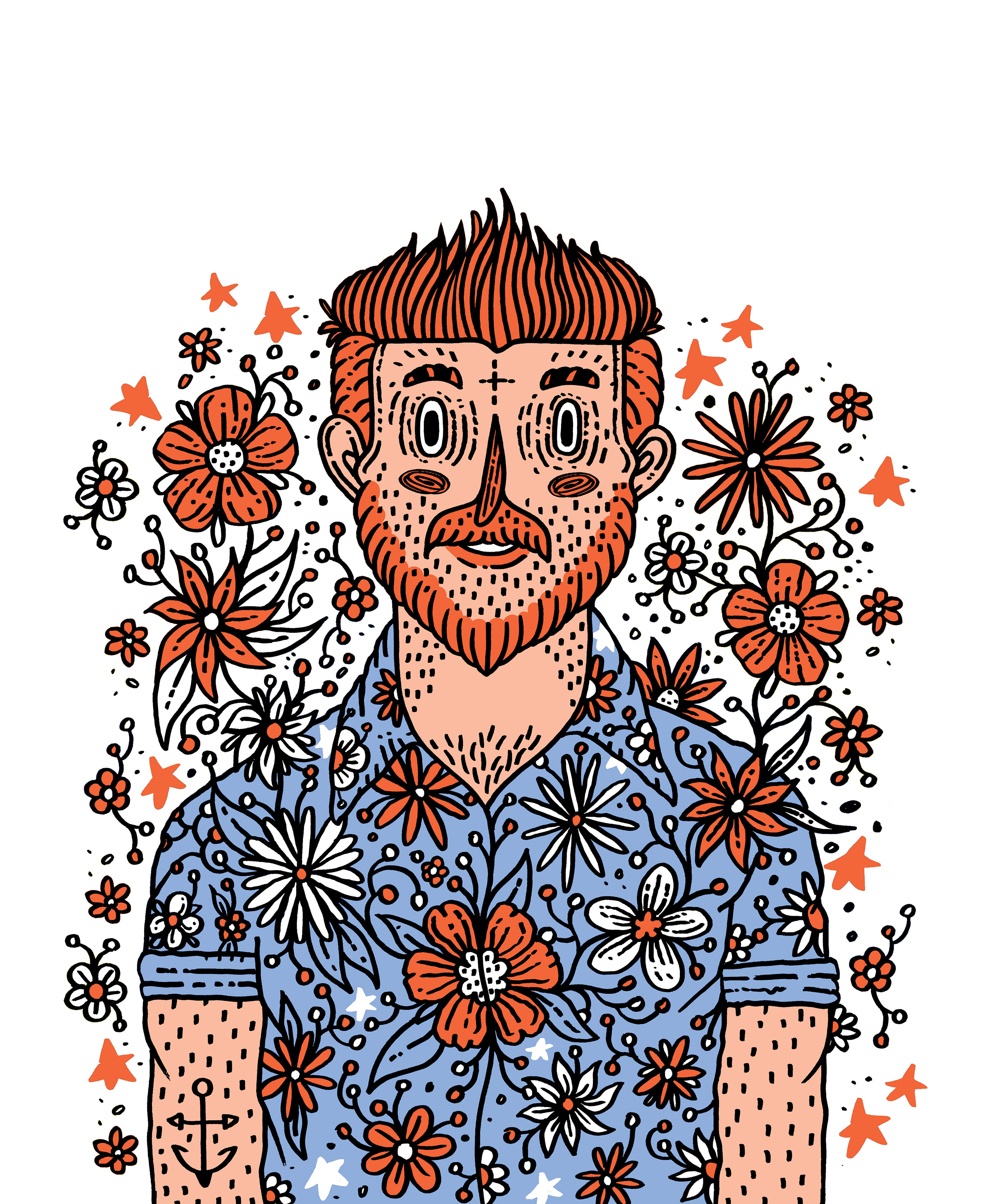 Flowers colour ink doodle illo ILLUSTRATION  instagram