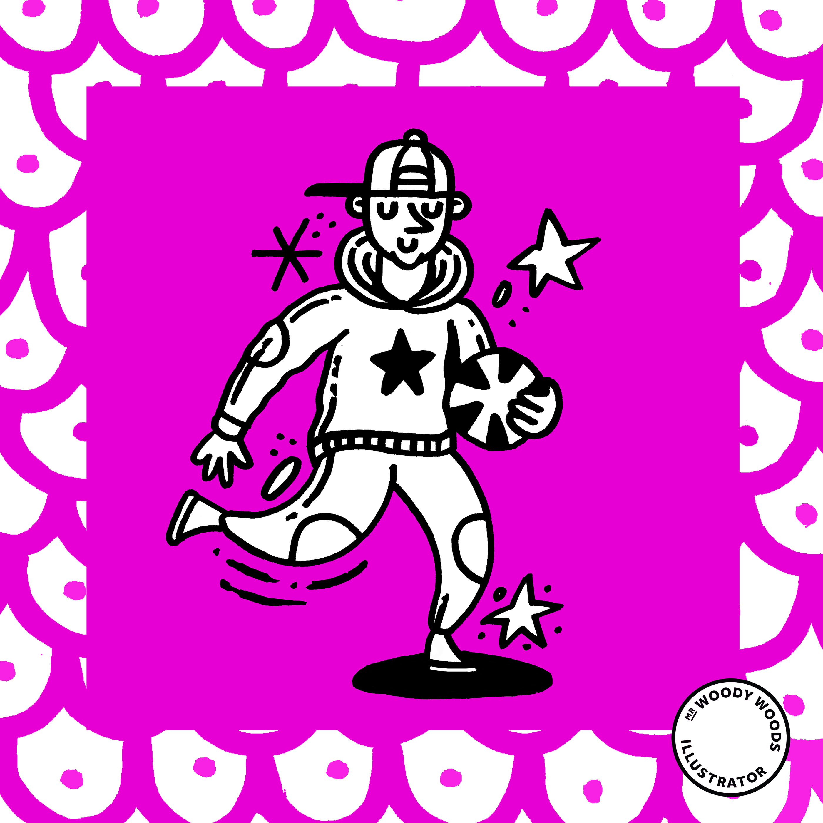 doodle Drawing  ink Character cartoon people hipsters cool colour pattern