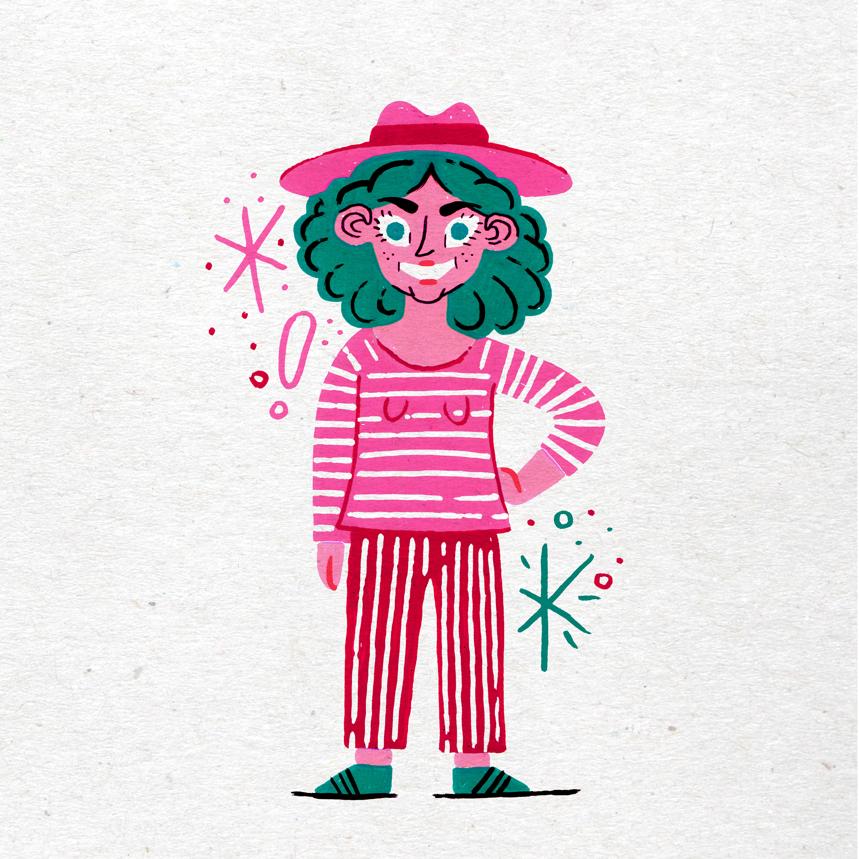 Posca pen doodle colour ink Drawing  Character people Hipster Dudes