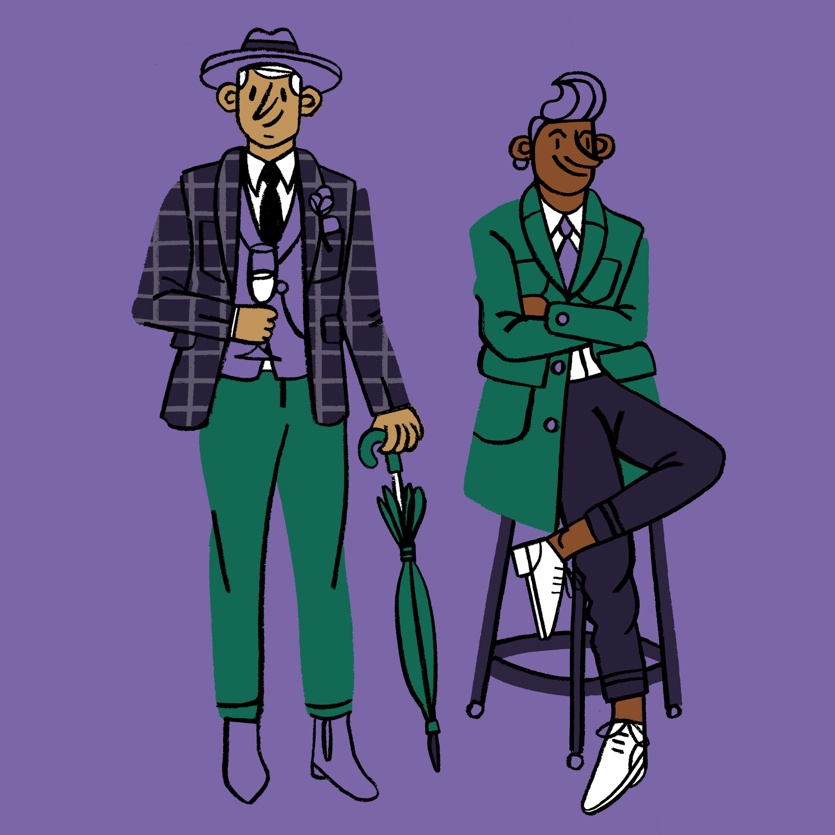 Fashion  design Rebrand branding  colour doodle illo Style suit tailored