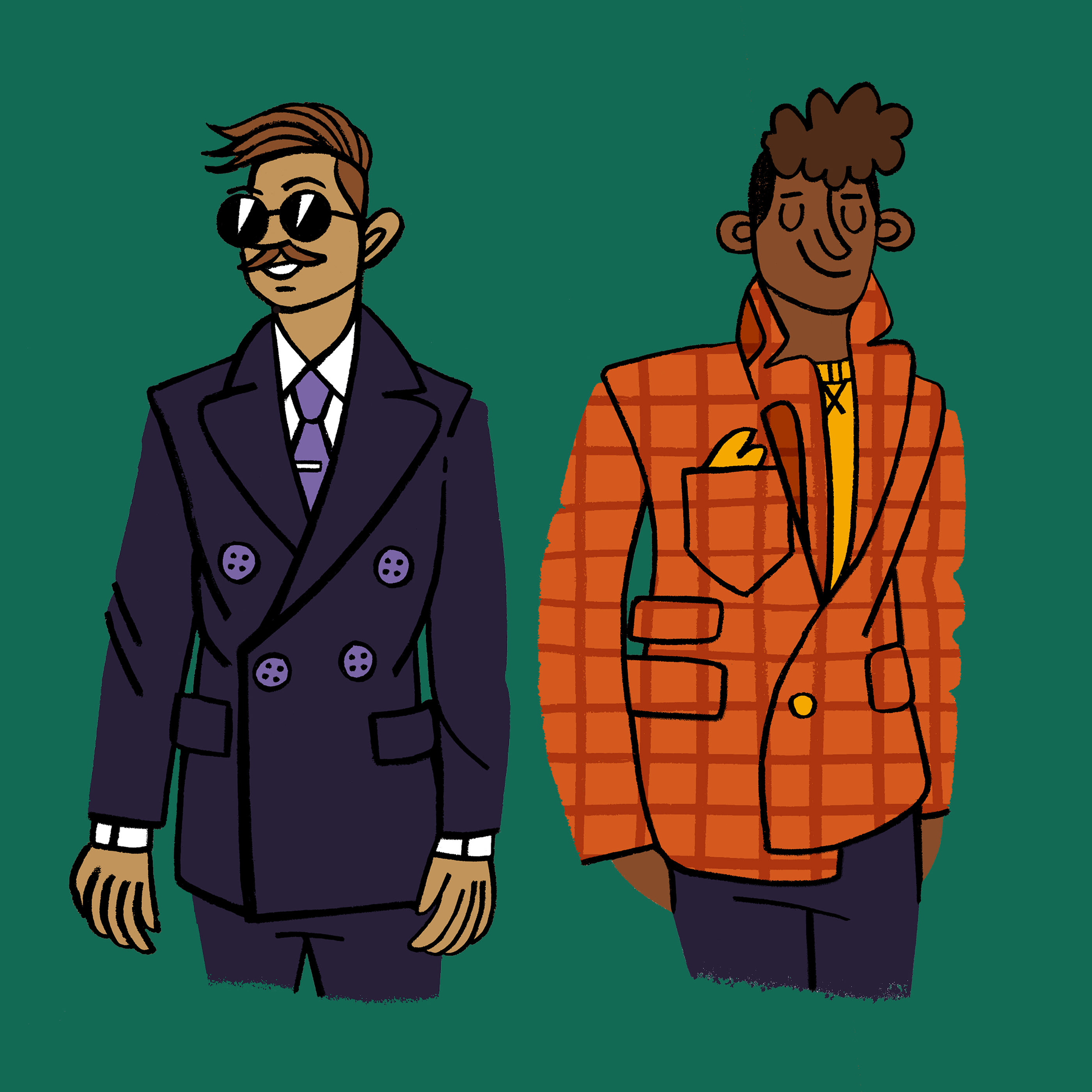 Fashion  design Rebrand branding  colour doodle illo Style suit tailored