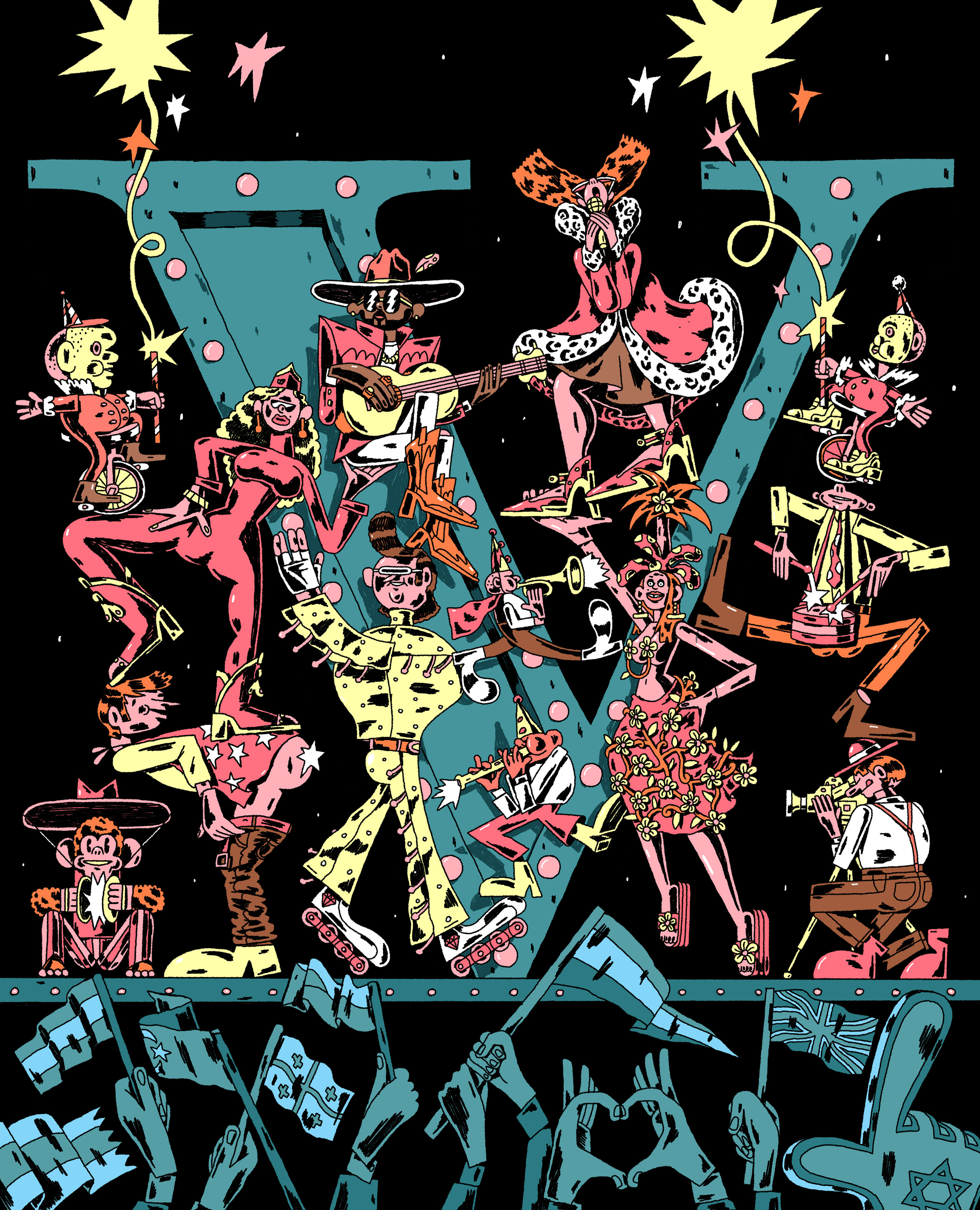 philip lindeman ILLUSTRATION  De Volkskrant eurovision song festival
