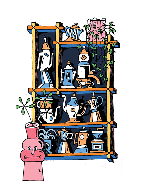 ILLUSTRATION  characters art Drawing  spatial souvenir plants objects philip lindeman