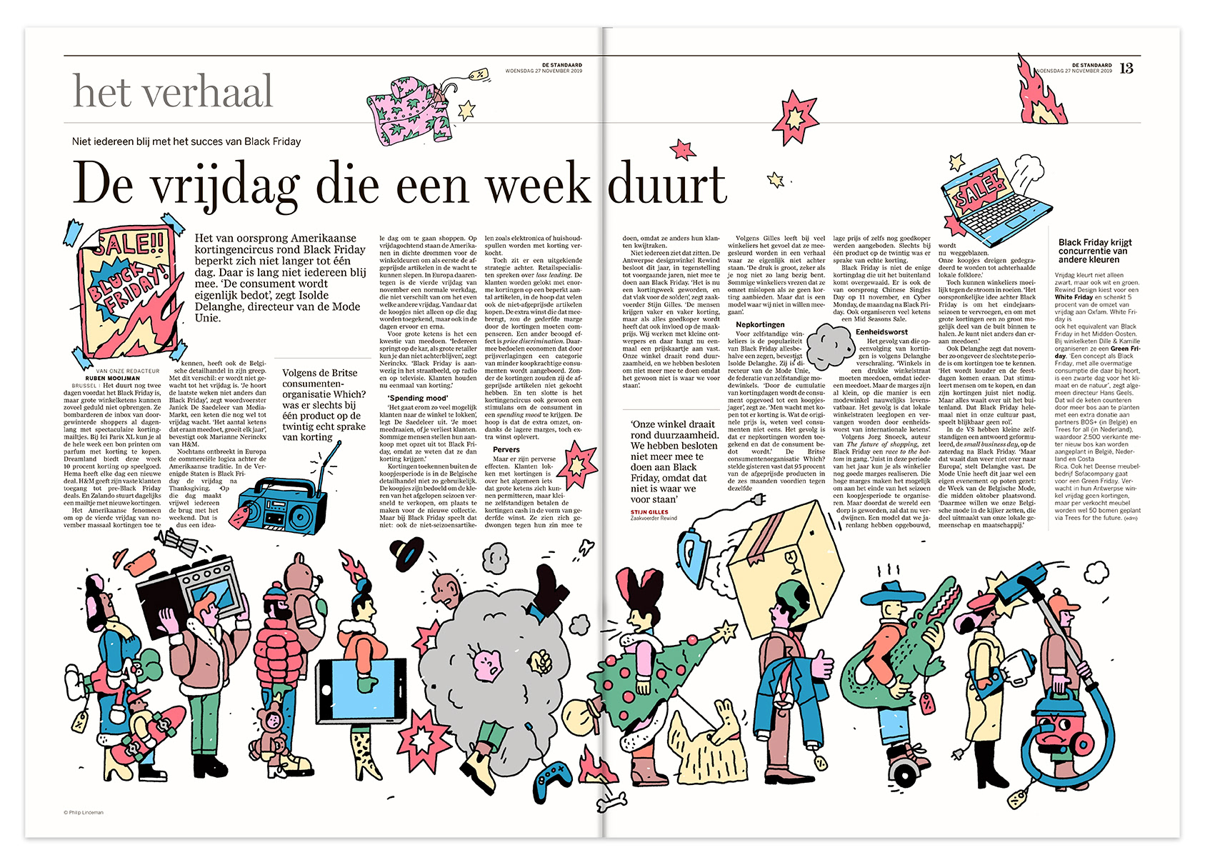 philip lindeman De Standaard newspaper ILLUSTRATION  editorial artwork
