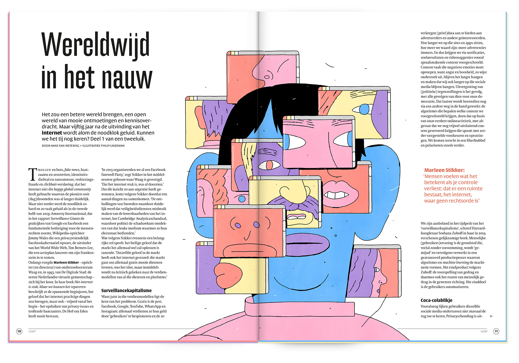 ILLUSTRATION  cover editorial vpro vpro gids philip lindeman