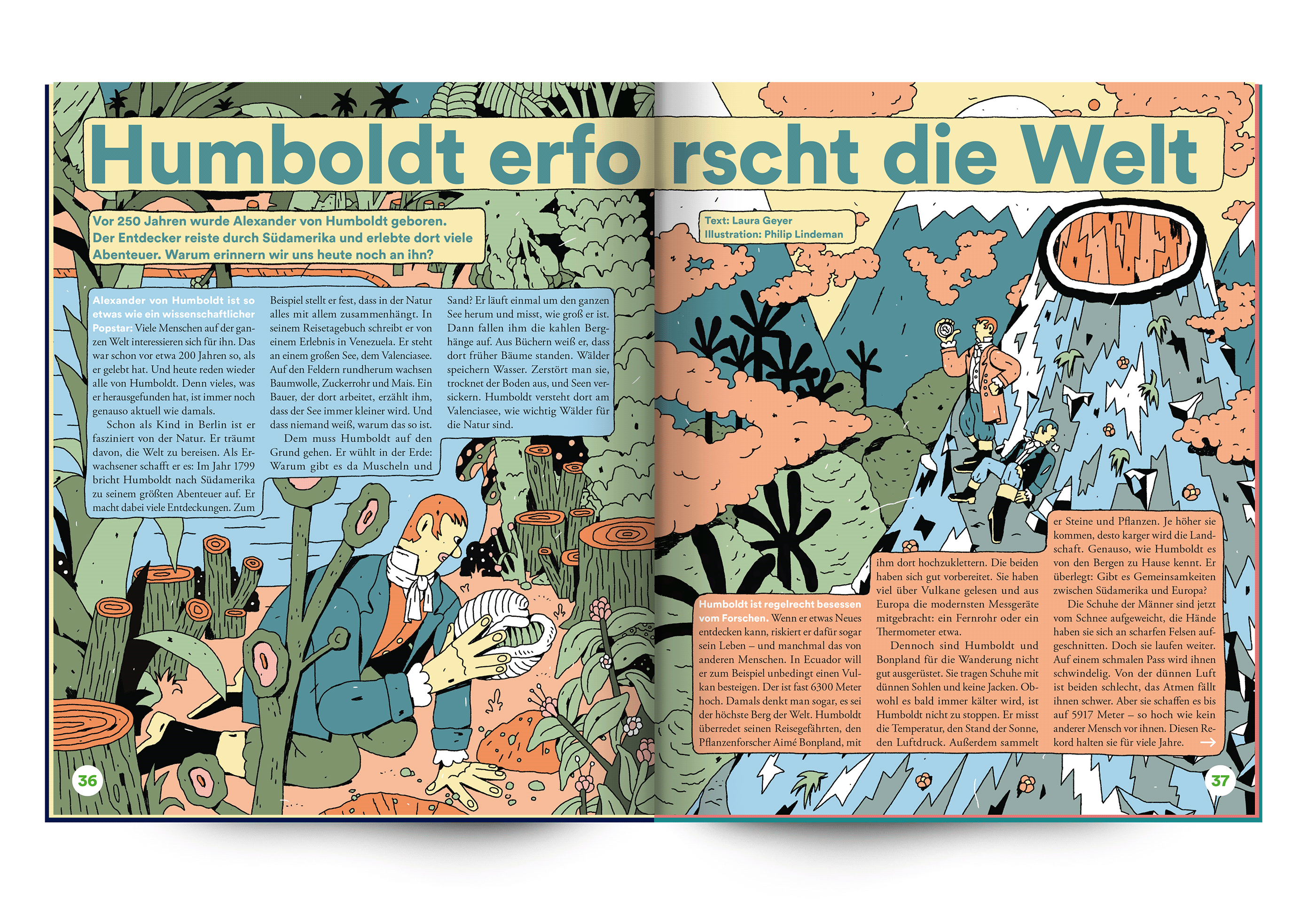 philip lindeman Die Zeit zeit leo ILLUSTRATION  Drawing  artwork spreads