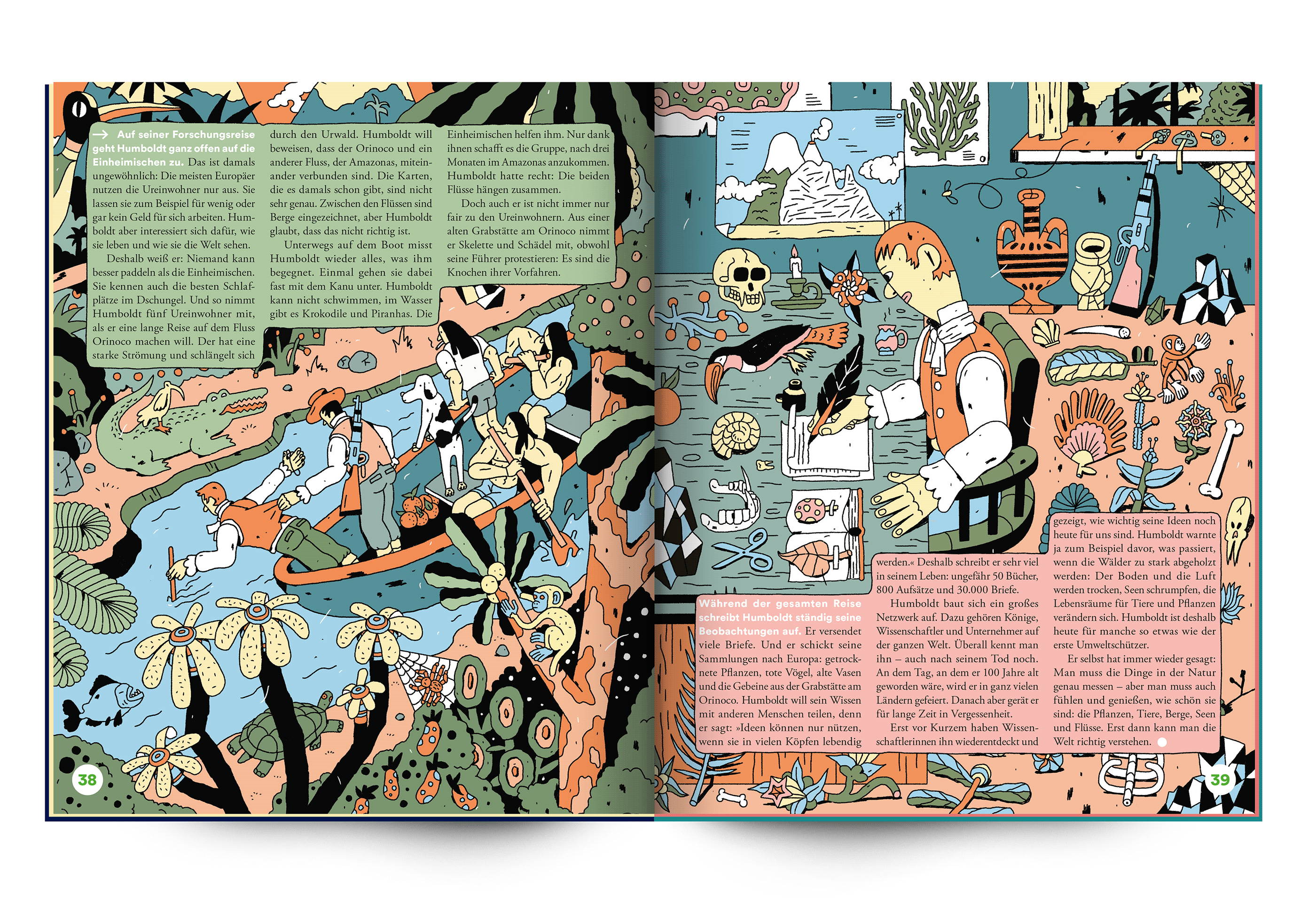 philip lindeman Die Zeit zeit leo ILLUSTRATION  Drawing  artwork spreads