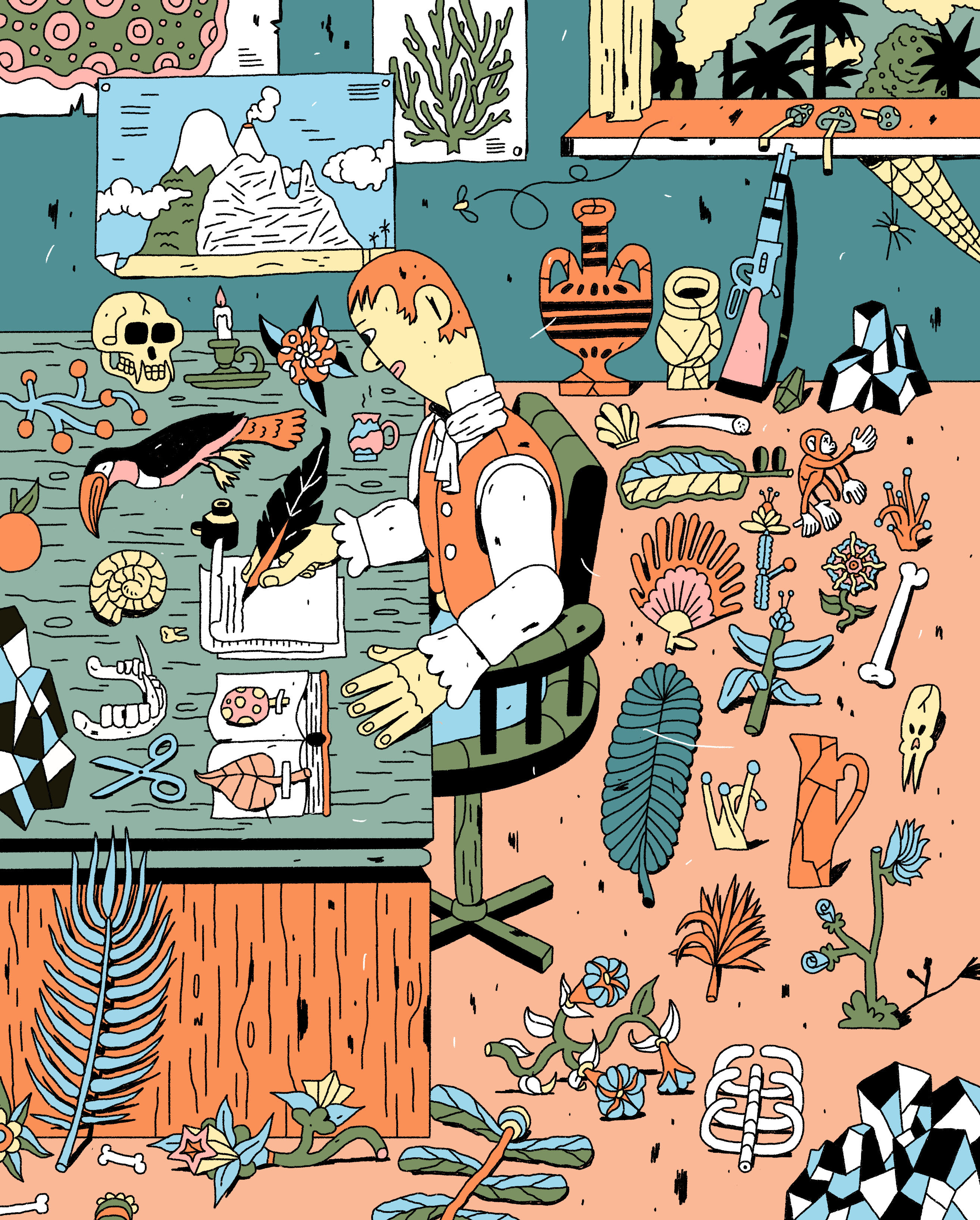 philip lindeman Die Zeit zeit leo ILLUSTRATION  Drawing  artwork spreads