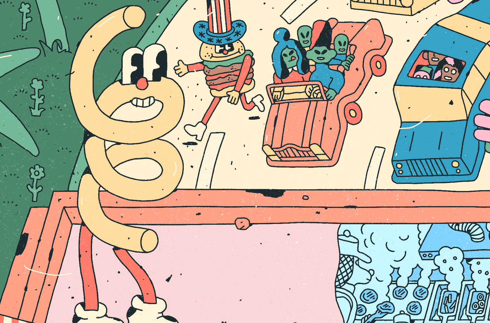 Burger King fast company illustrated spread ILLUSTRATION  philip lindeman