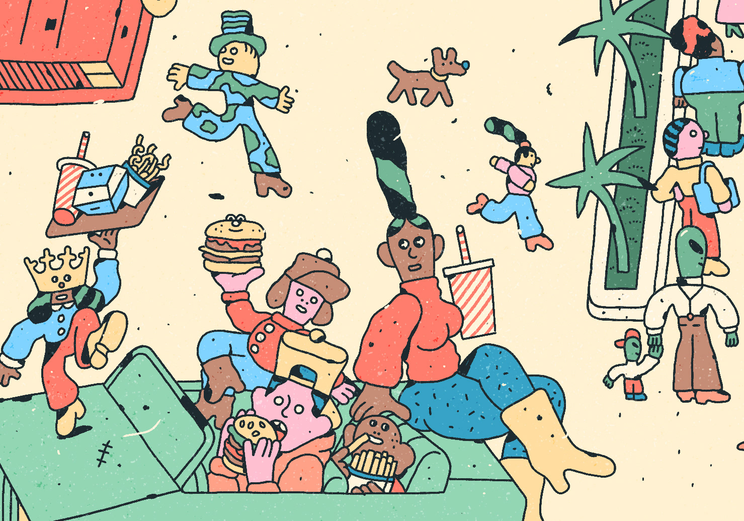 Burger King fast company illustrated spread ILLUSTRATION  philip lindeman