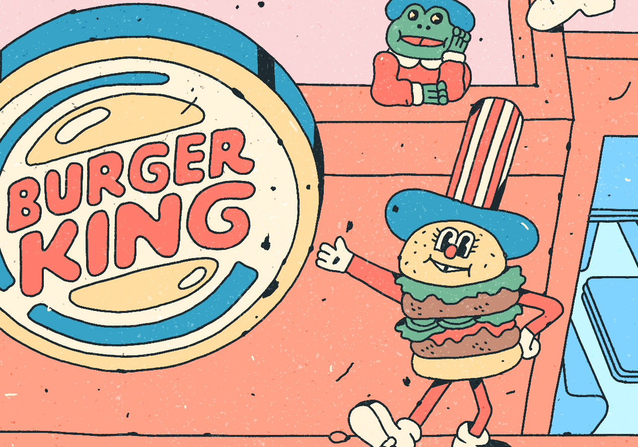 Burger King fast company illustrated spread ILLUSTRATION  philip lindeman