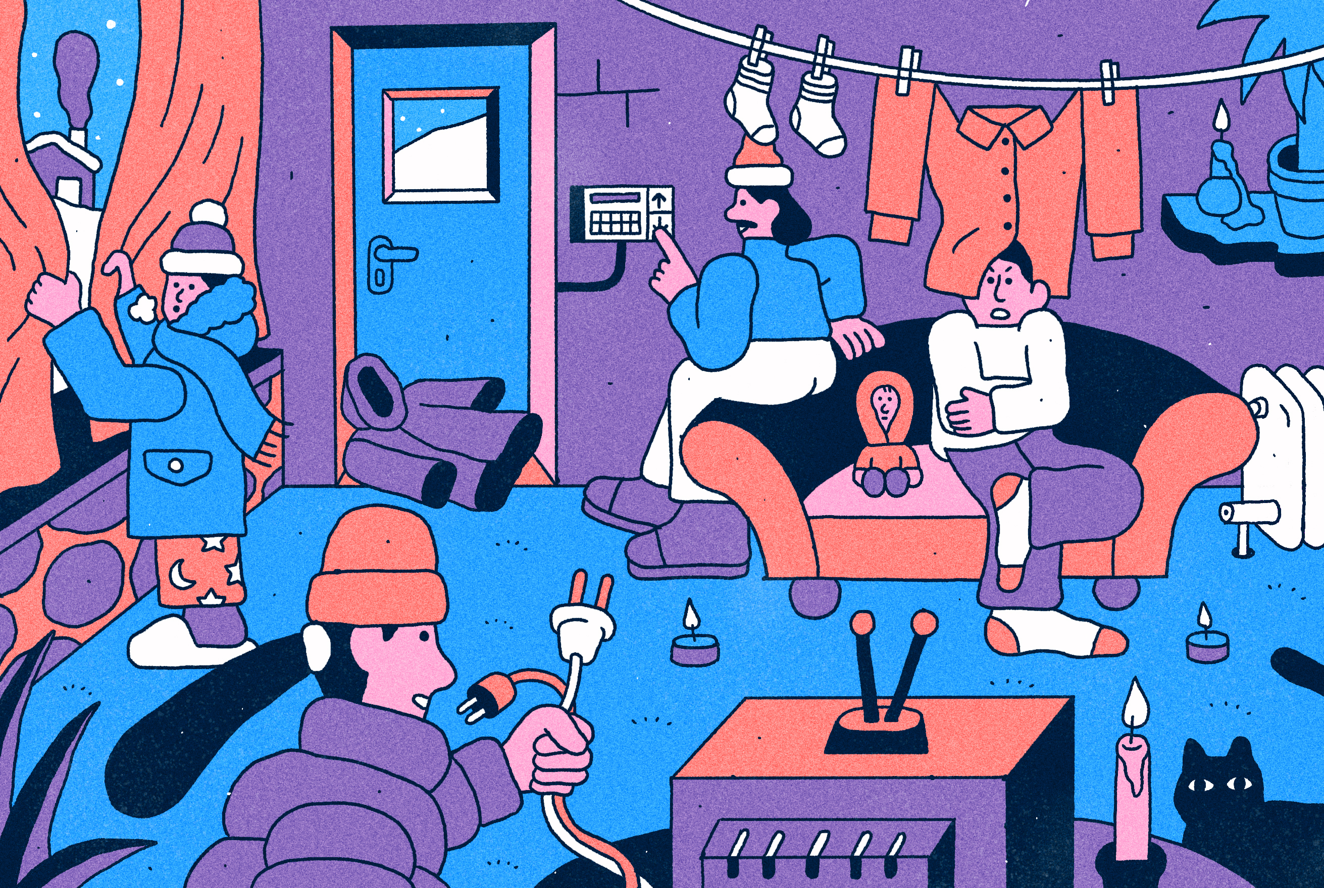 bundle Drawing  editorial ILLUSTRATION  magazine newspaper philiplindeman selection