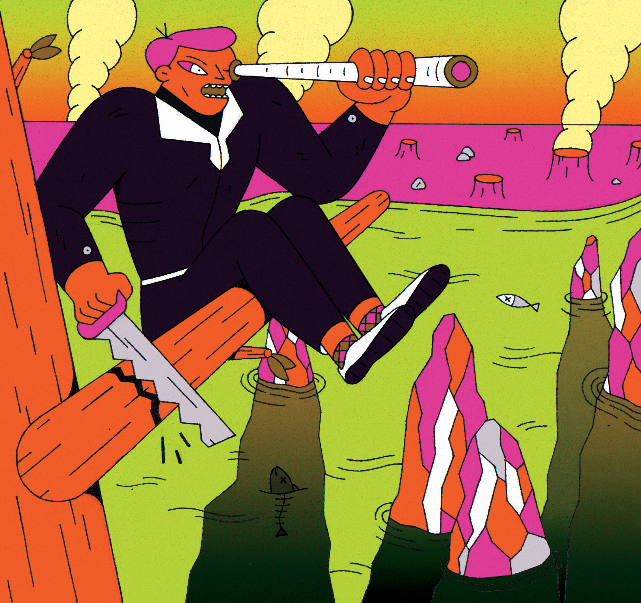telerama Lilidesbellons illustrations ecocid ecologie ecocide   art design graphic artwork