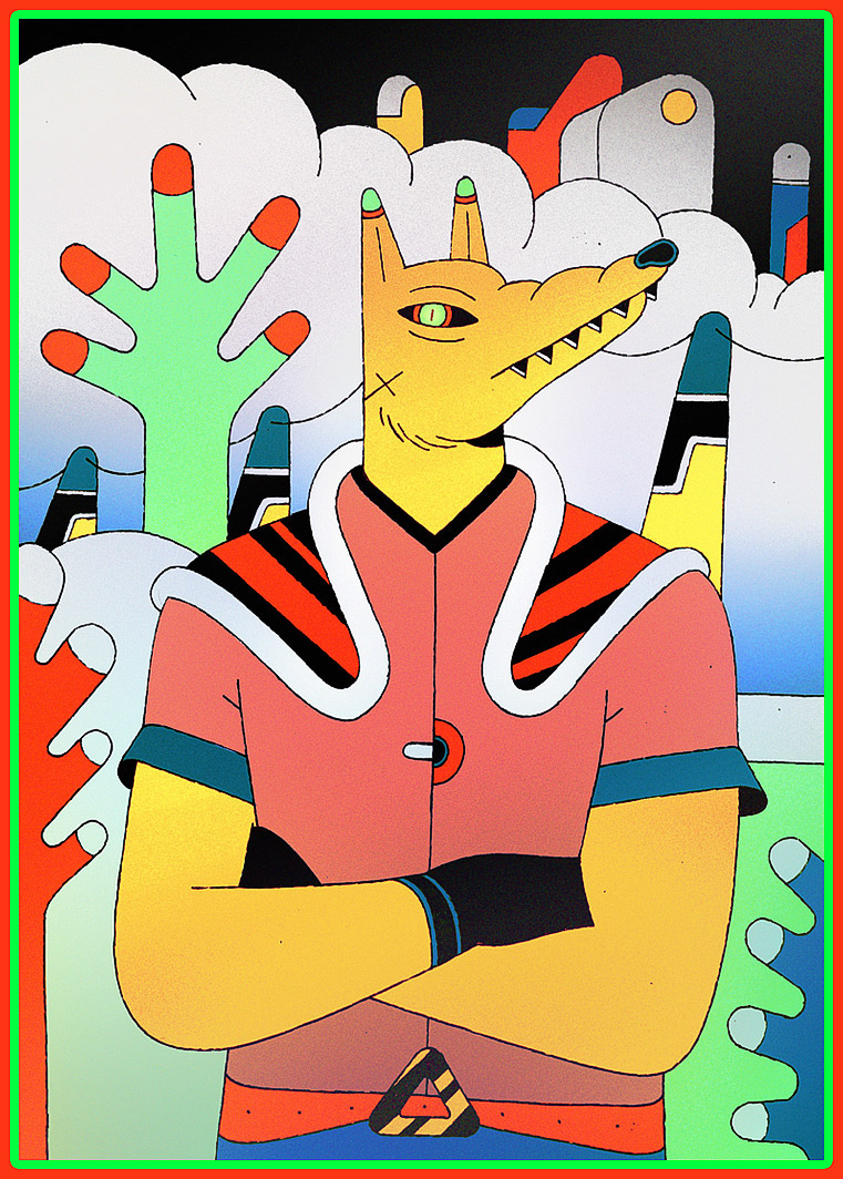 Lilidesbellons artwork wolf illustrations draw abstract colors characters design animal characterdesign pattern Scifi fiction bellons